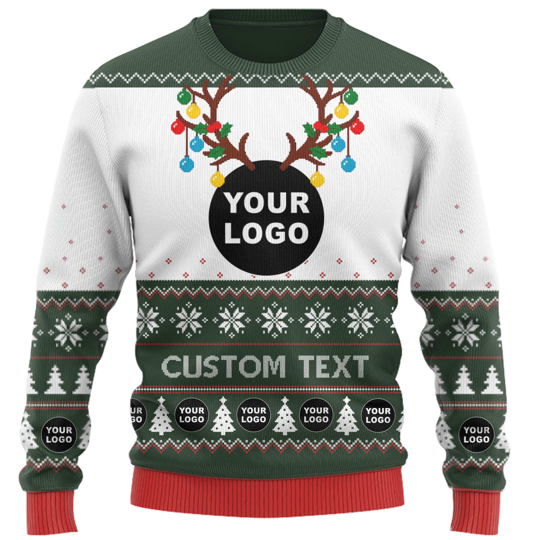 Team Uniform Custom Logo Or Face Ugly Christmas Sweater 6