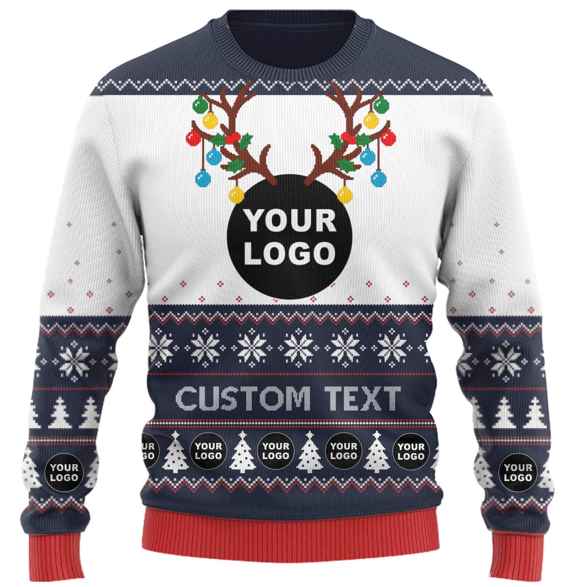 Team Uniform Custom Logo Or Face Ugly Christmas Sweater 7