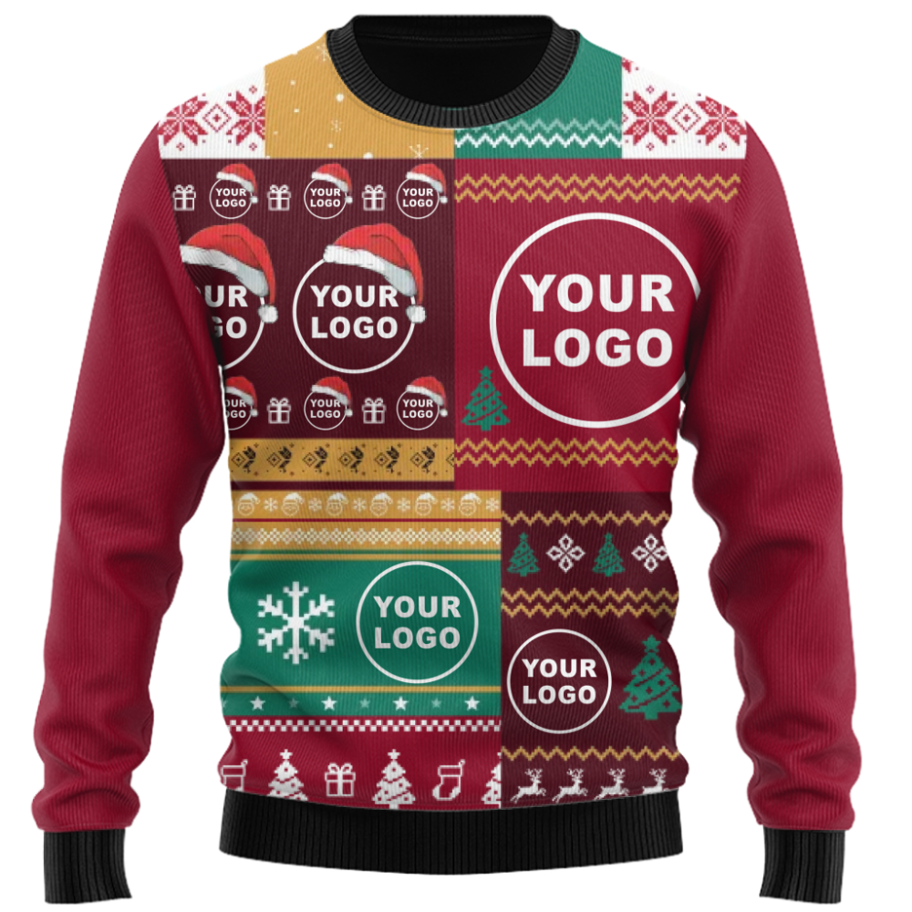 Ultimate Custom Logo Ugly Christmas Sweater for Business Teams and Holiday Parties 3