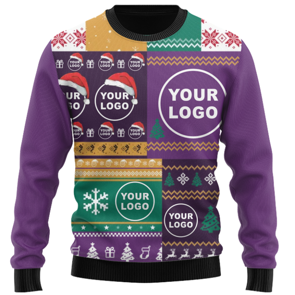 Ultimate Custom Logo Ugly Christmas Sweater for Business Teams and Holiday Parties 9