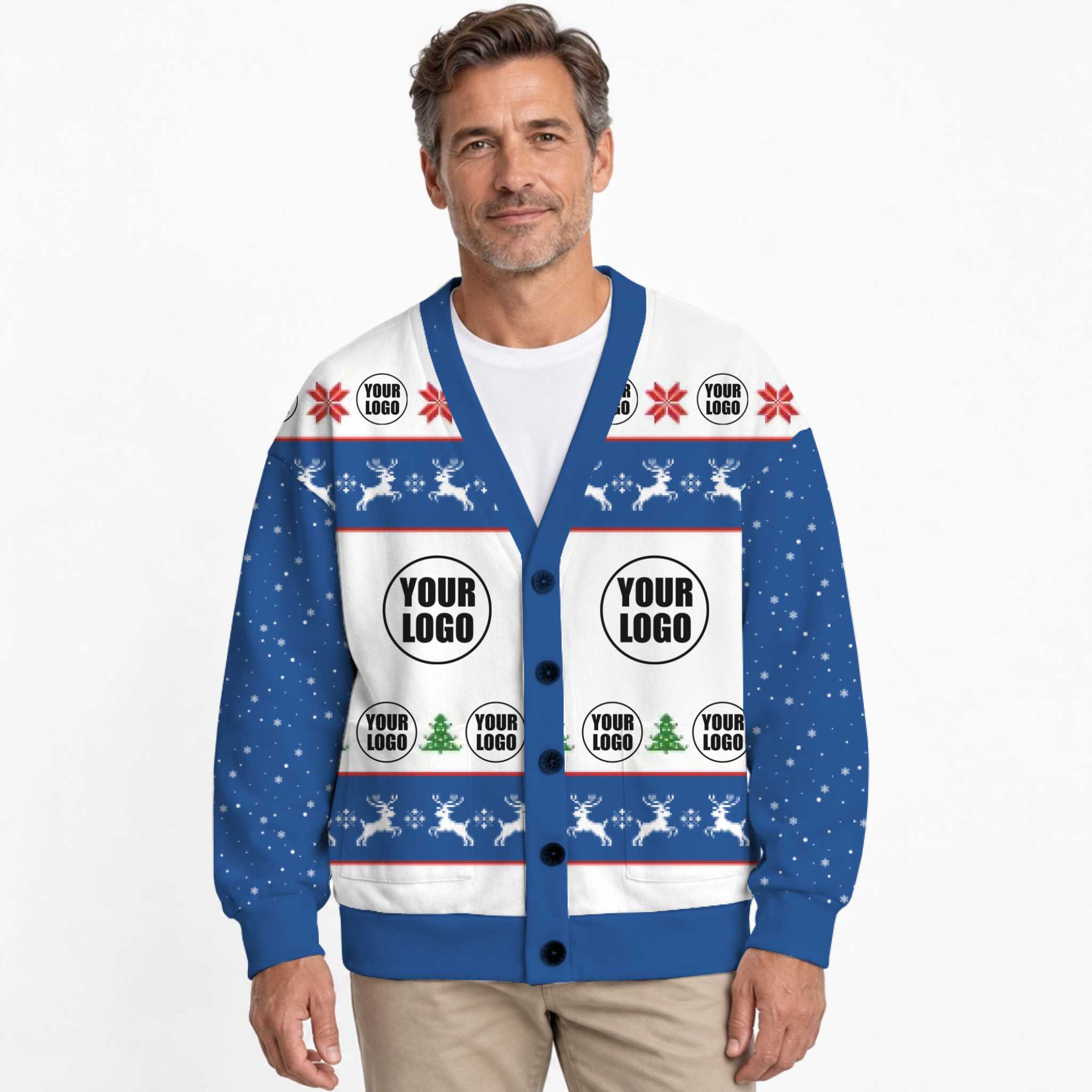 Unique Custom Logo Ugly Christmas Cardigan Unisex 4