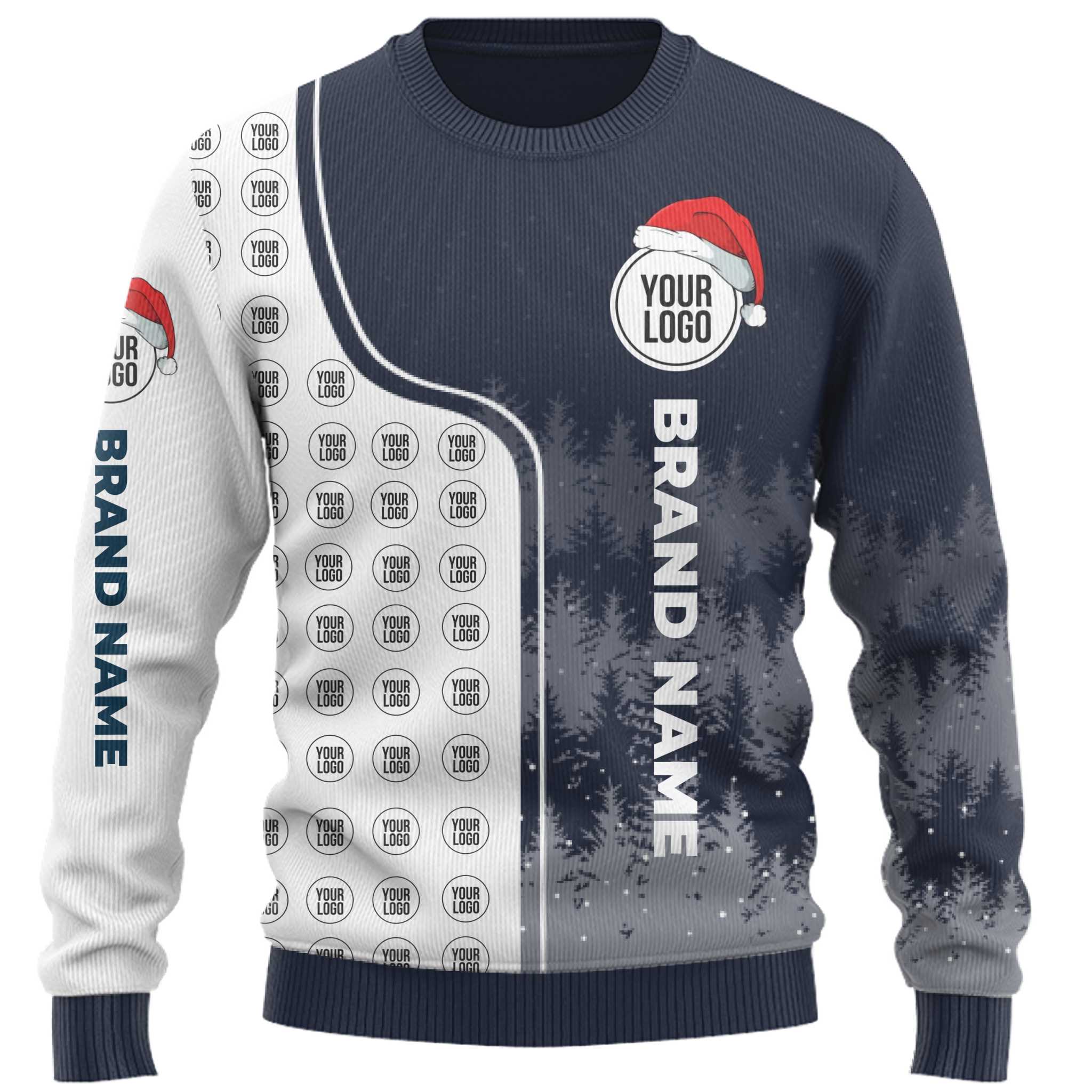 Unique Custom Ugly Christmas Sweater With Brand Logo  2