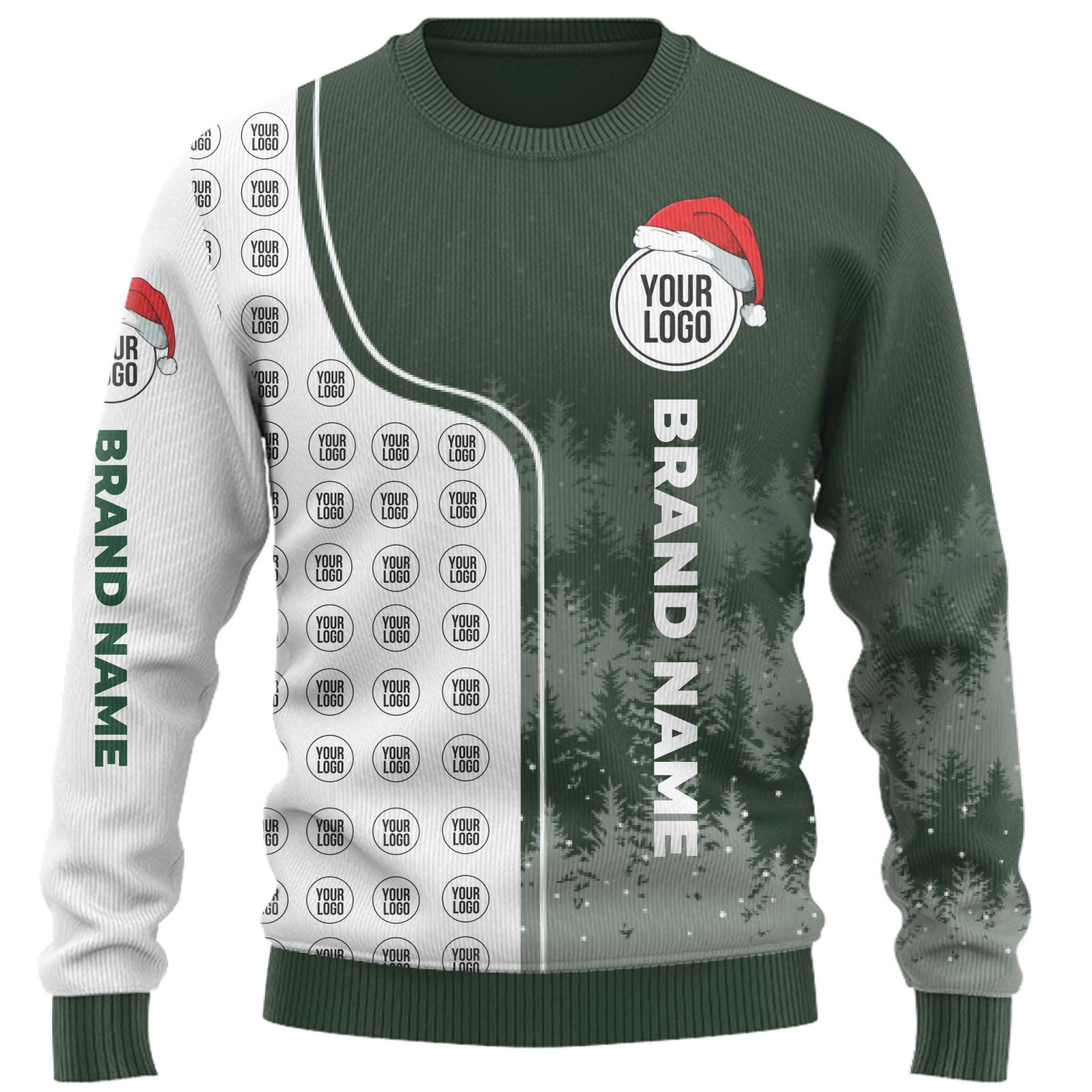 Unique Custom Ugly Christmas Sweater With Brand Logo  3