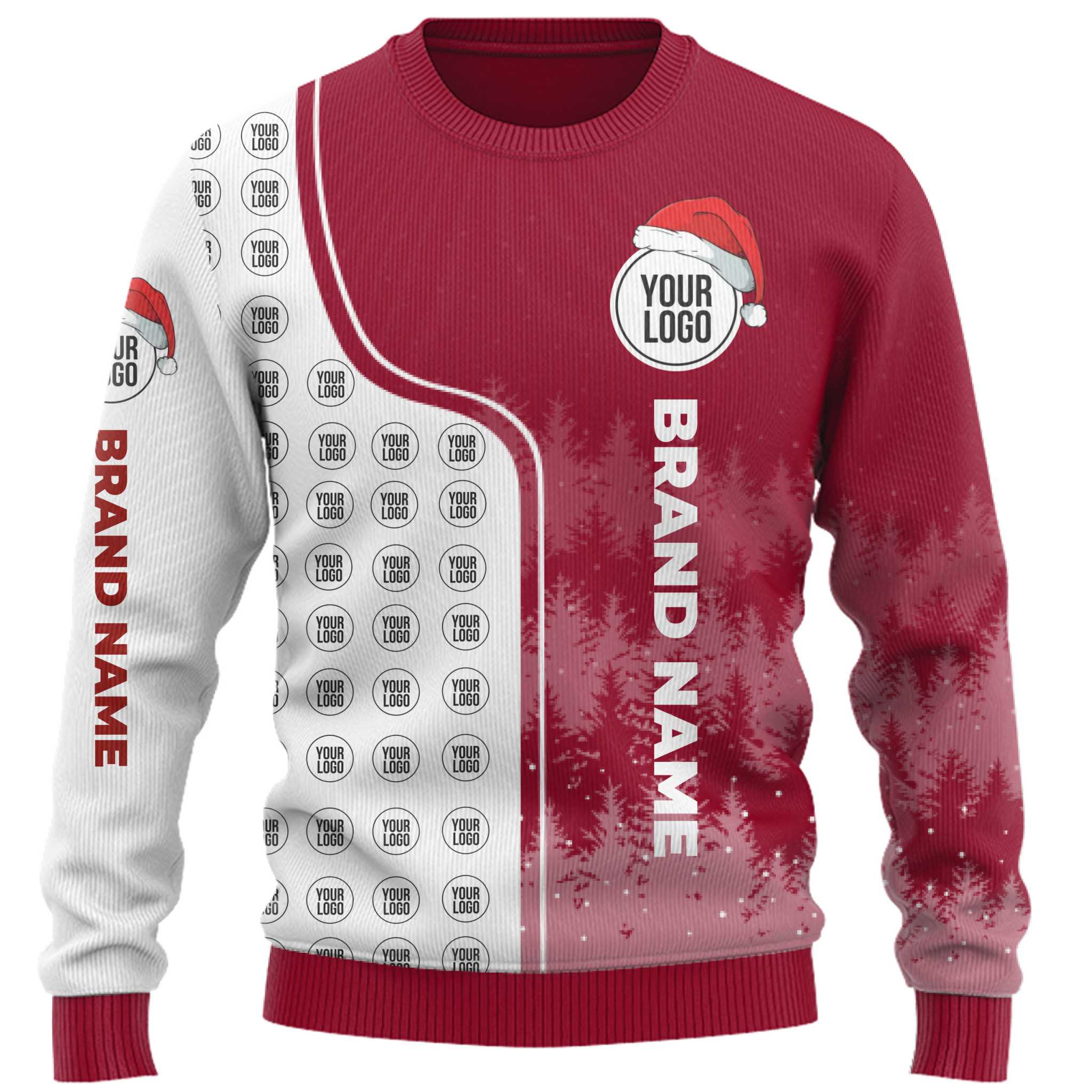Unique Custom Ugly Christmas Sweater With Brand Logo  4