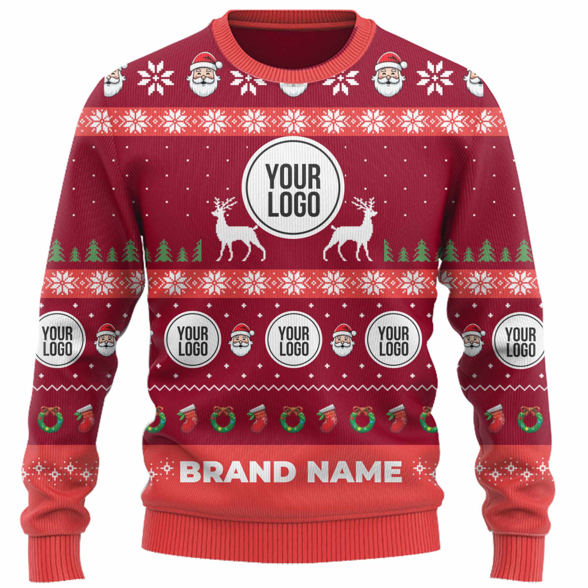 Vibrant Custom Logo And Name Ugly Xmas Sweater For Brand 10