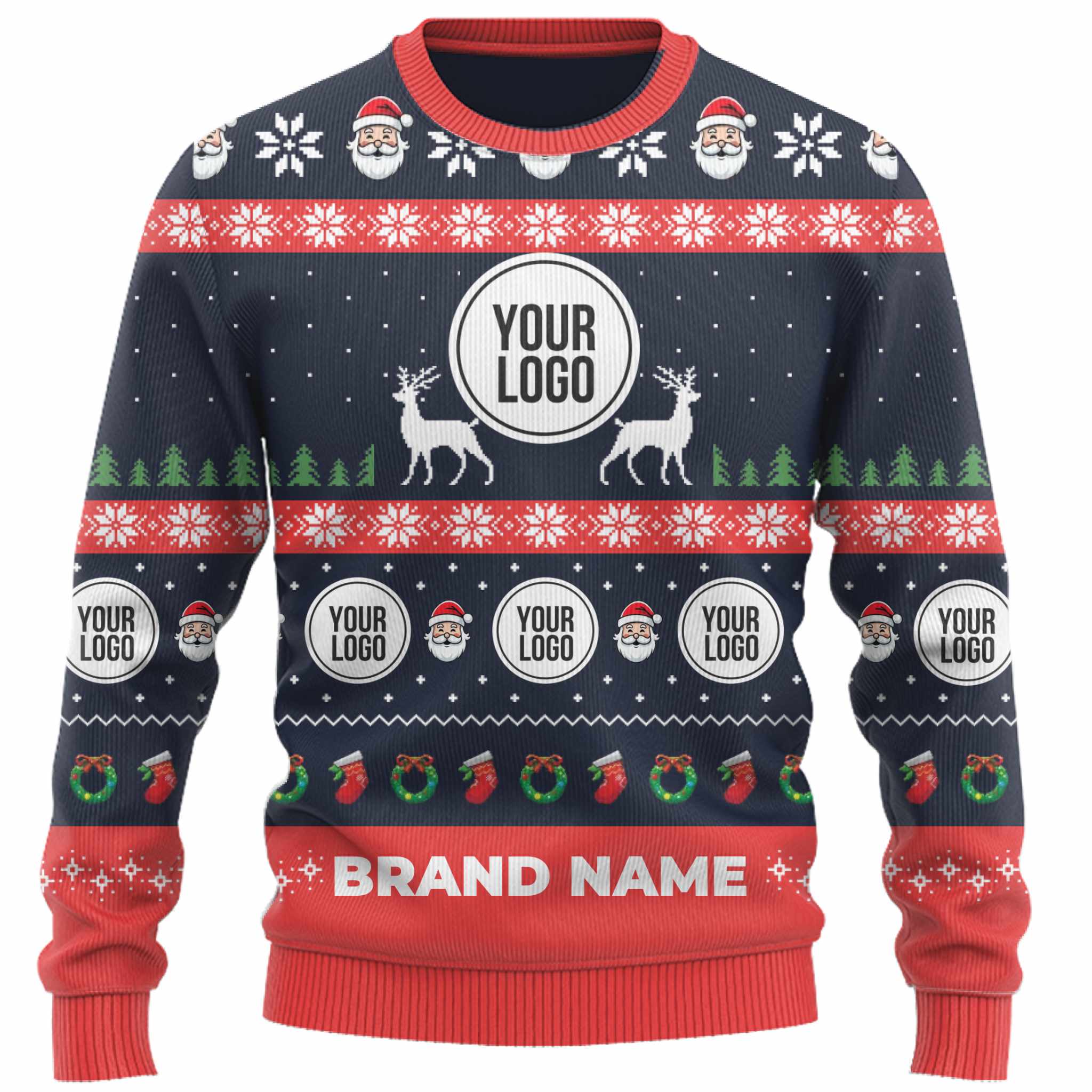 Vibrant Custom Logo And Name Ugly Xmas Sweater For Brand 2
