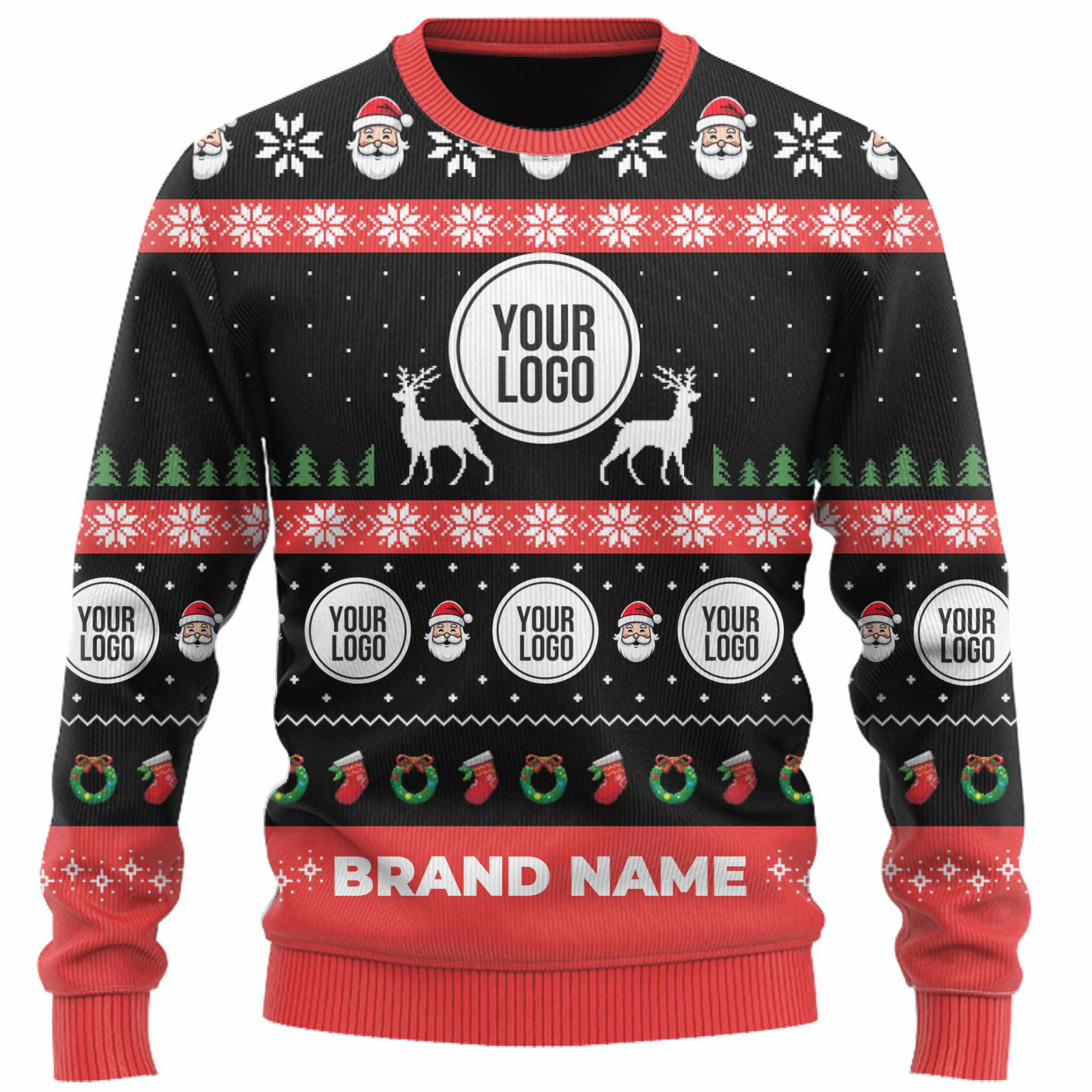 Vibrant Custom Logo And Name Ugly Xmas Sweater For Brand 3