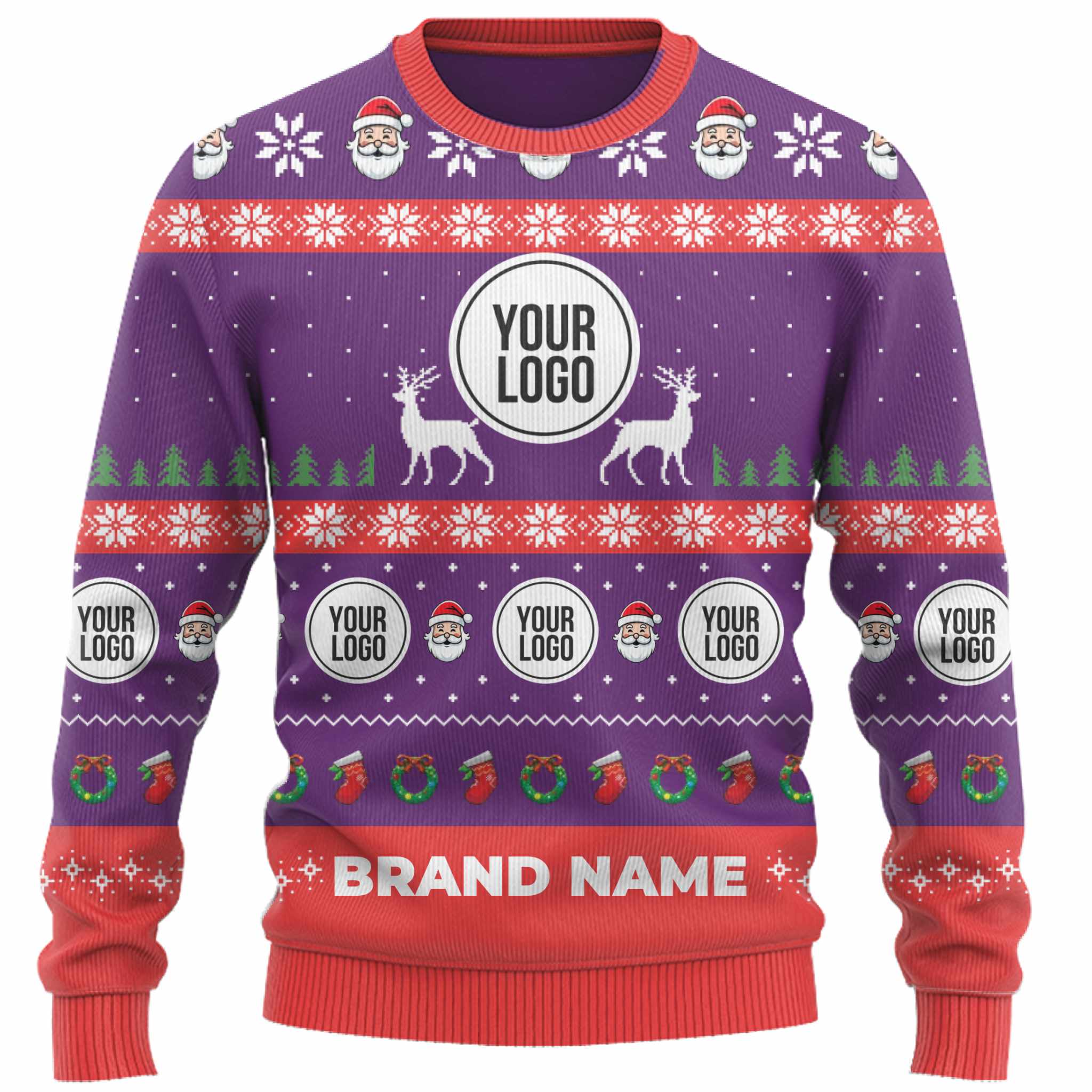 Vibrant Custom Logo And Name Ugly Xmas Sweater For Brand 5