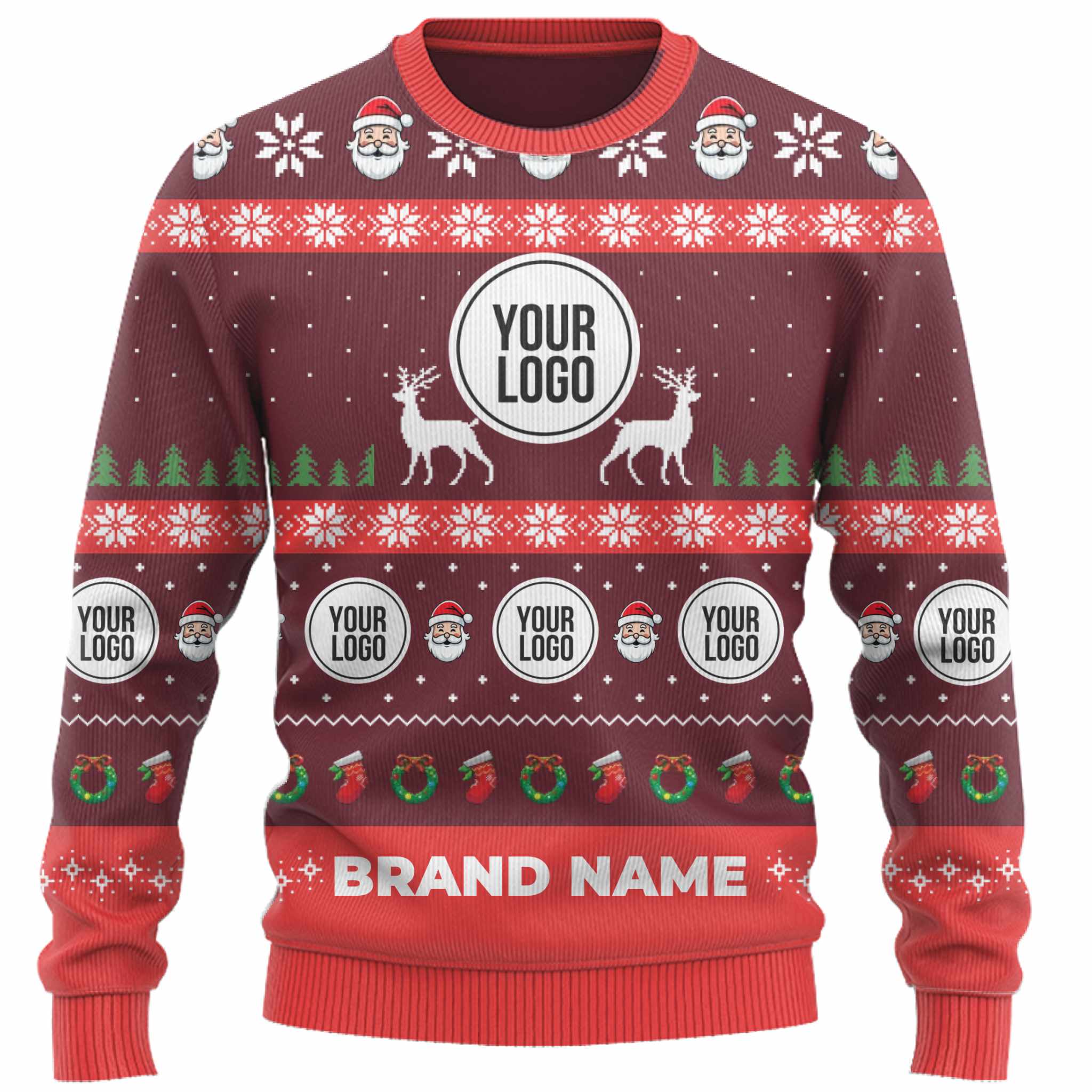 Vibrant Custom Logo And Name Ugly Xmas Sweater For Brand 6