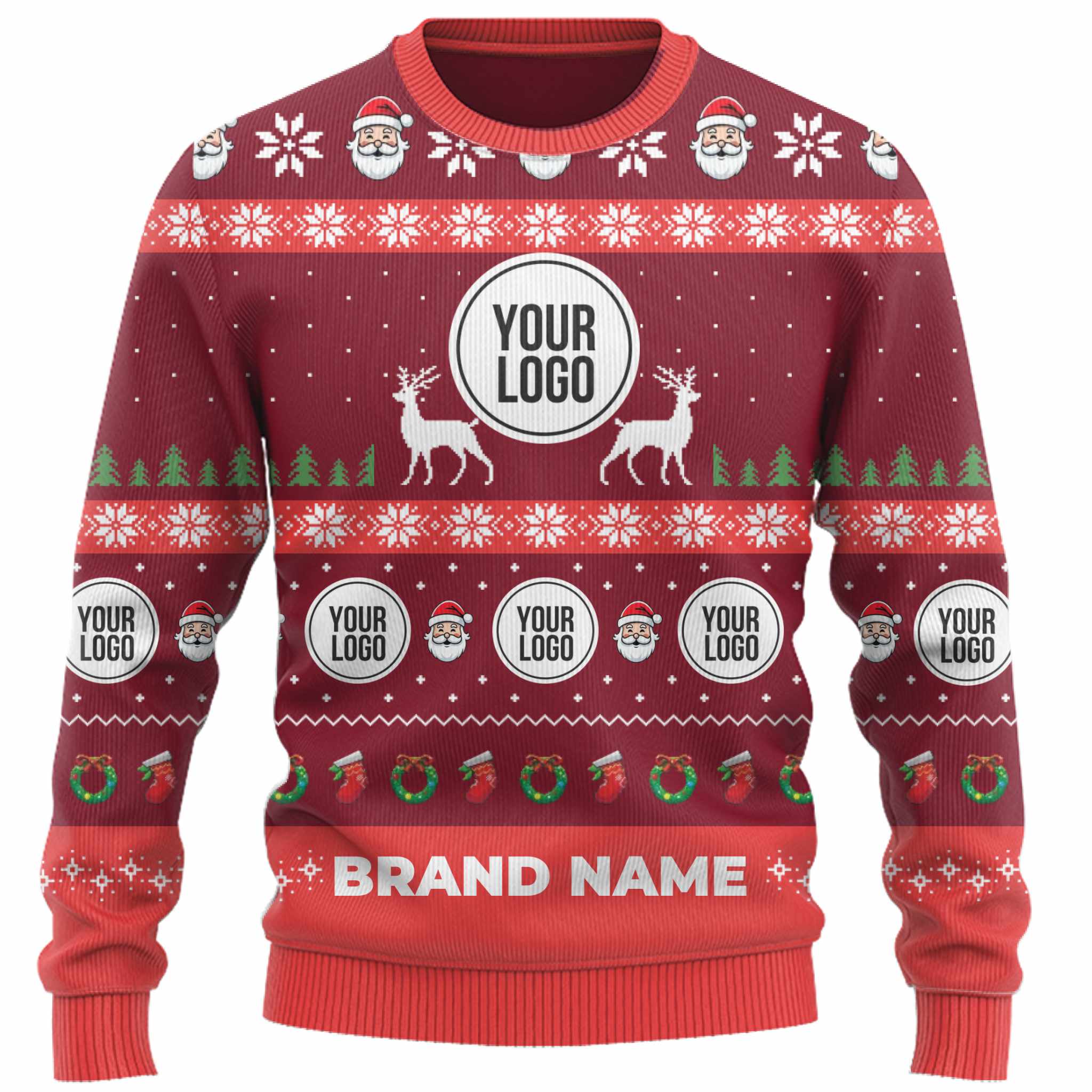 Vibrant Custom Logo And Name Ugly Xmas Sweater For Brand 9