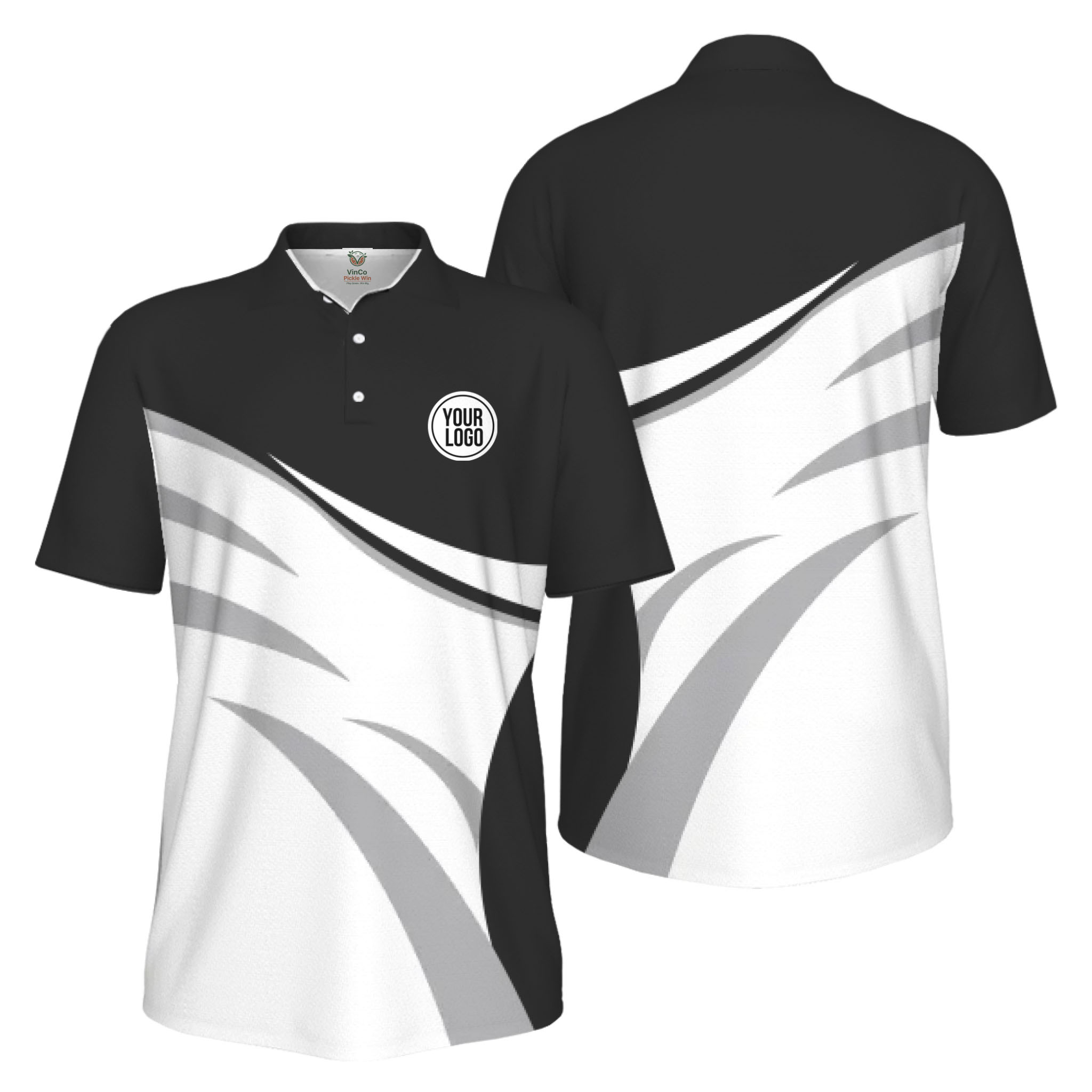  Picklewin Custom Logo Sporty Motion UV Protection Men Polo Shirt Live Preview   6