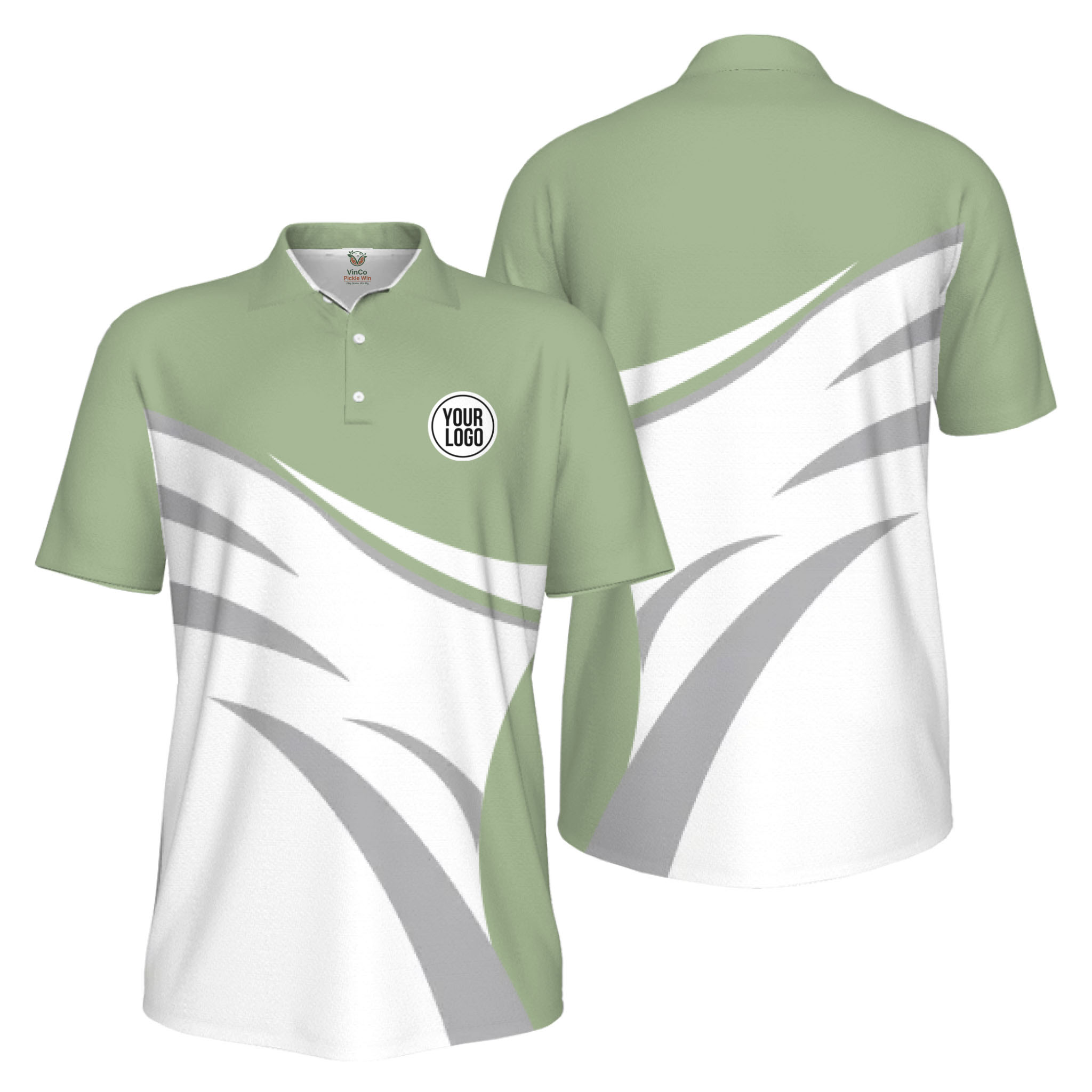  Picklewin Custom Logo Sporty Motion UV Protection Men Polo Shirt Live Preview   7