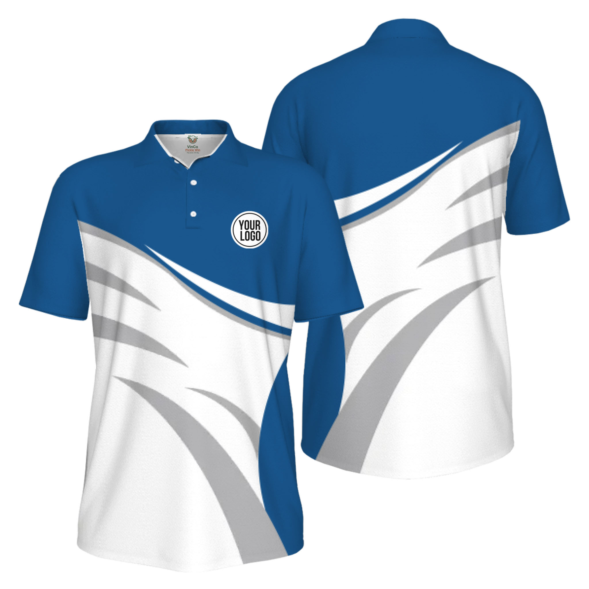  Picklewin Custom Logo Sporty Motion UV Protection Men Polo Shirt Live Preview   5