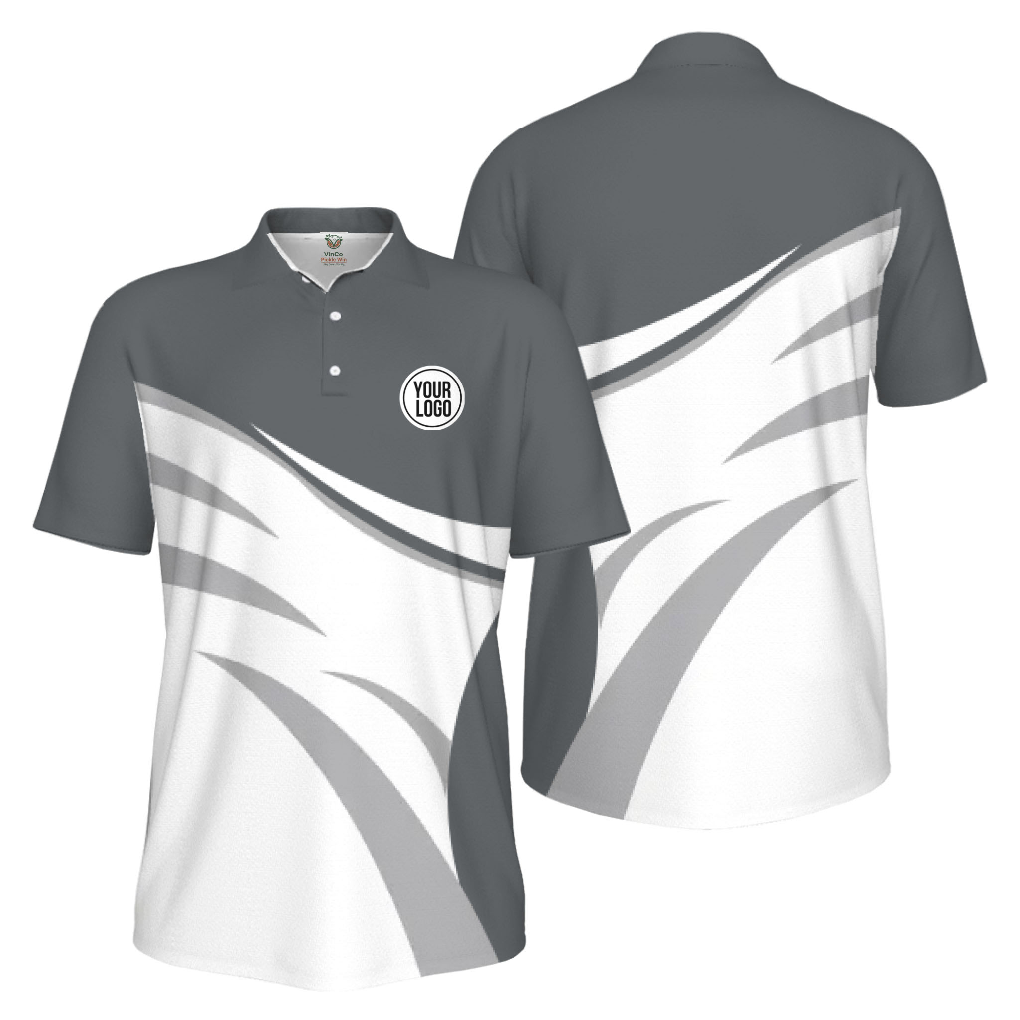  Picklewin Custom Logo Sporty Motion UV Protection Men Polo Shirt Live Preview   9