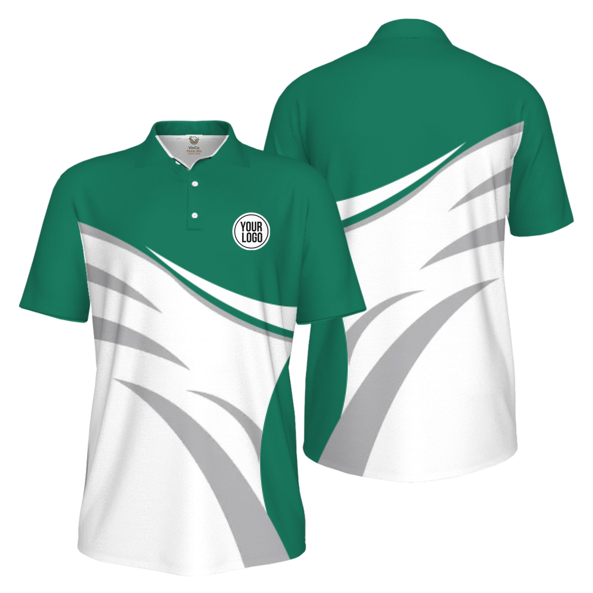  Picklewin Custom Logo Sporty Motion UV Protection Men Polo Shirt Live Preview   4