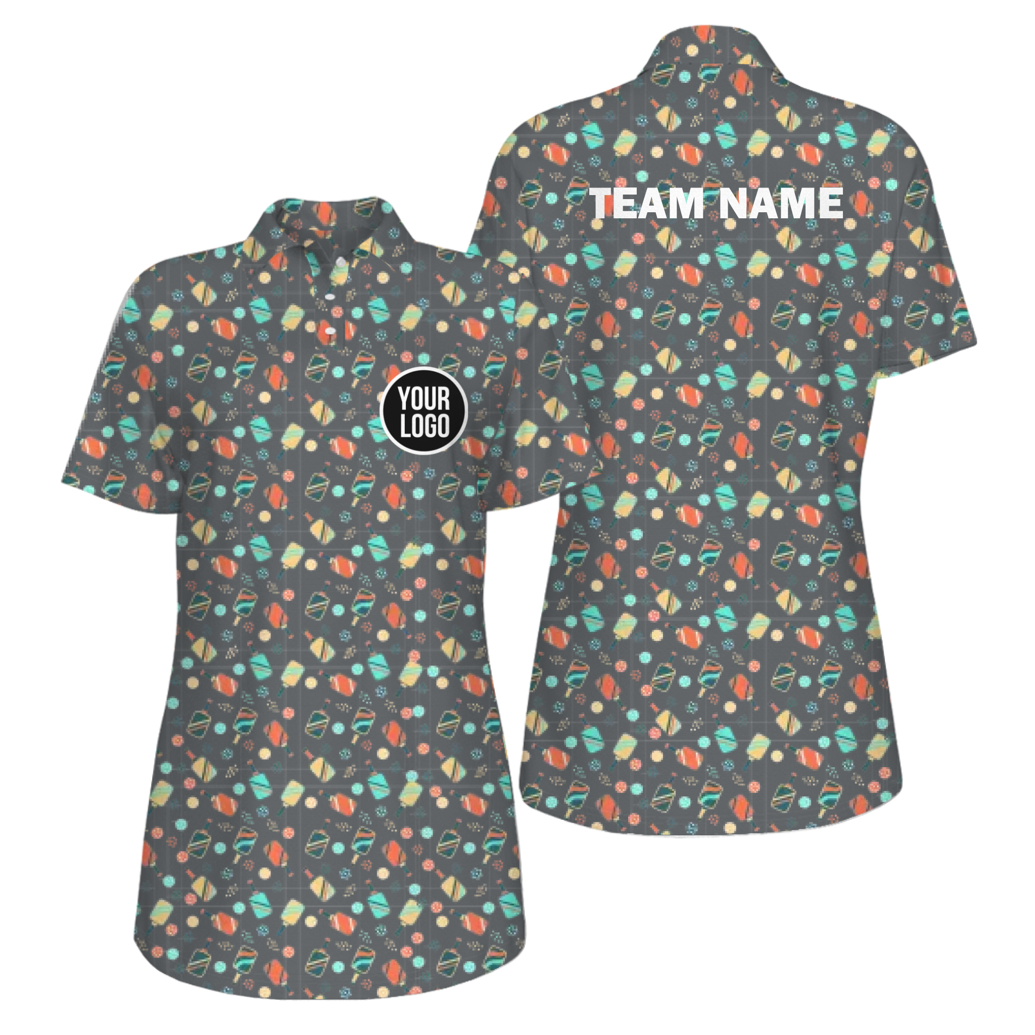 Picklewin All Over Print Women's UV Protection Polo Shirt Summer Vibe 11