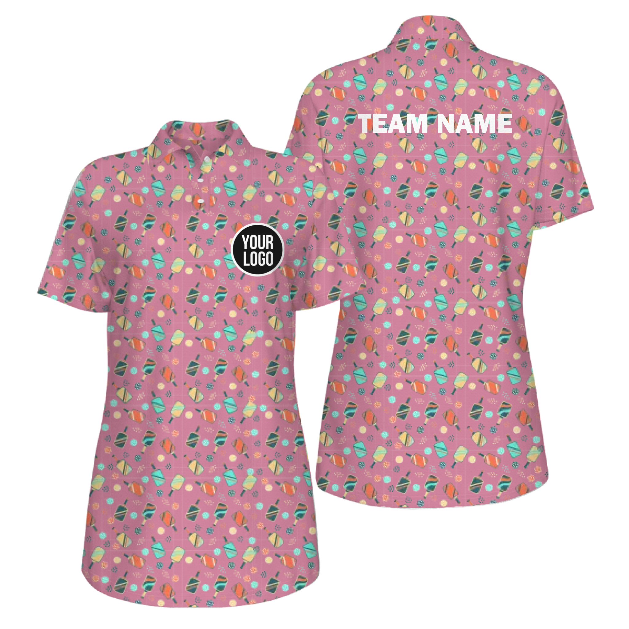 Picklewin All Over Print Women's UV Protection Polo Shirt Summer Vibe 12