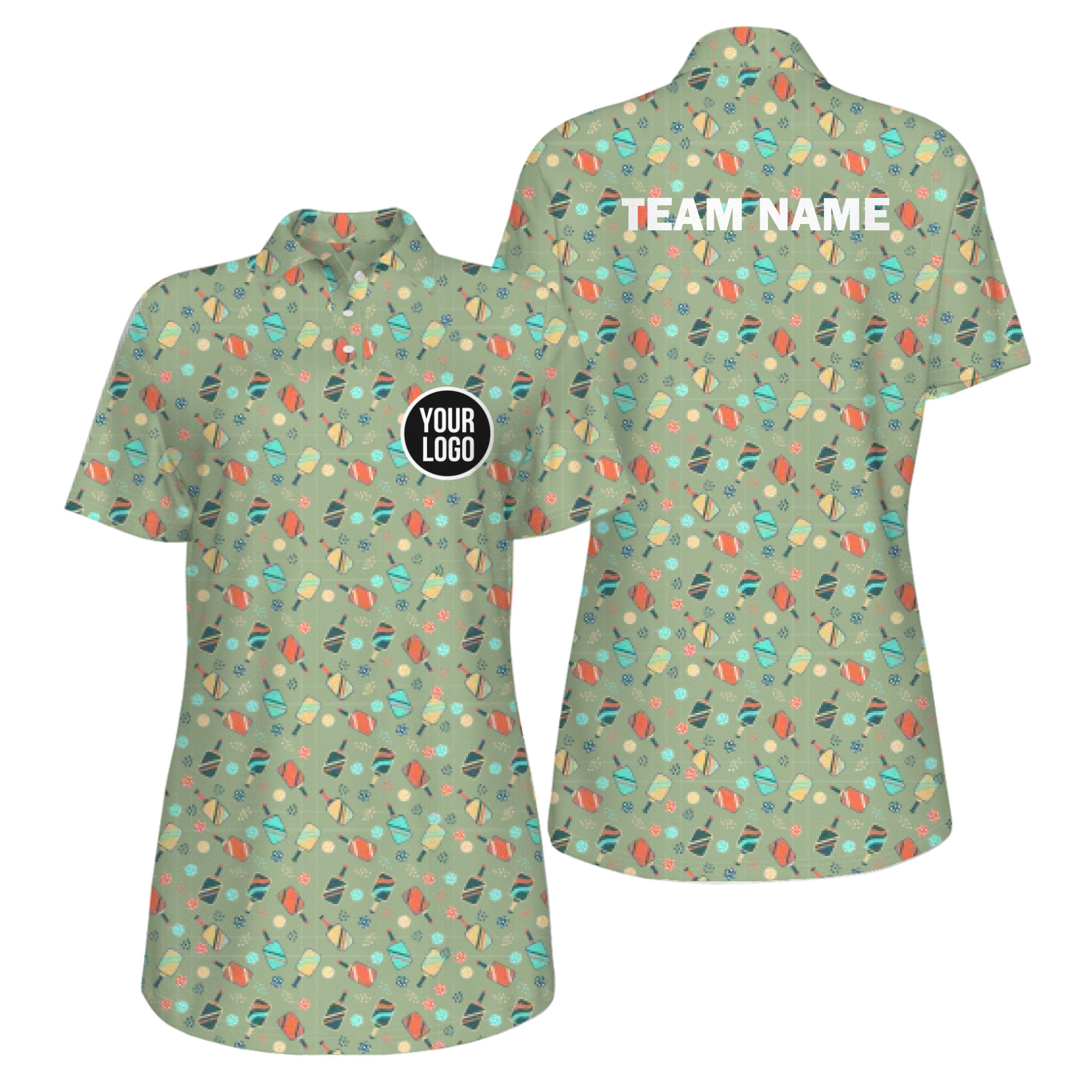 Picklewin All Over Print Women's UV Protection Polo Shirt Summer Vibe 15