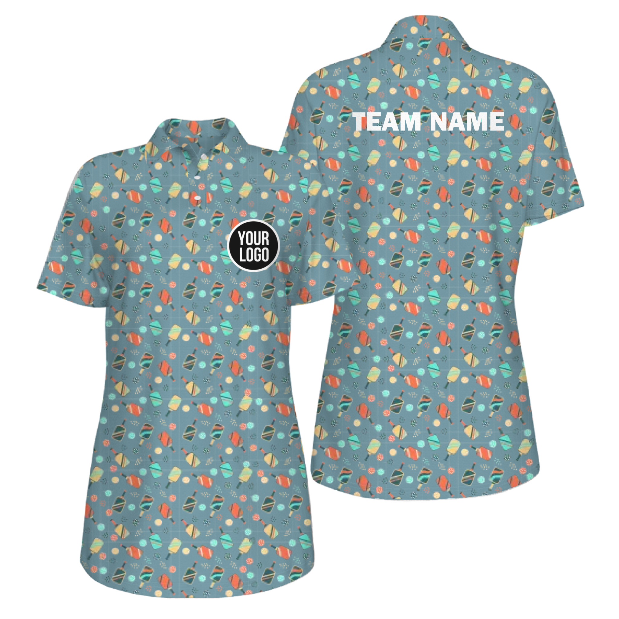 Picklewin All Over Print Women's UV Protection Polo Shirt Summer Vibe 5