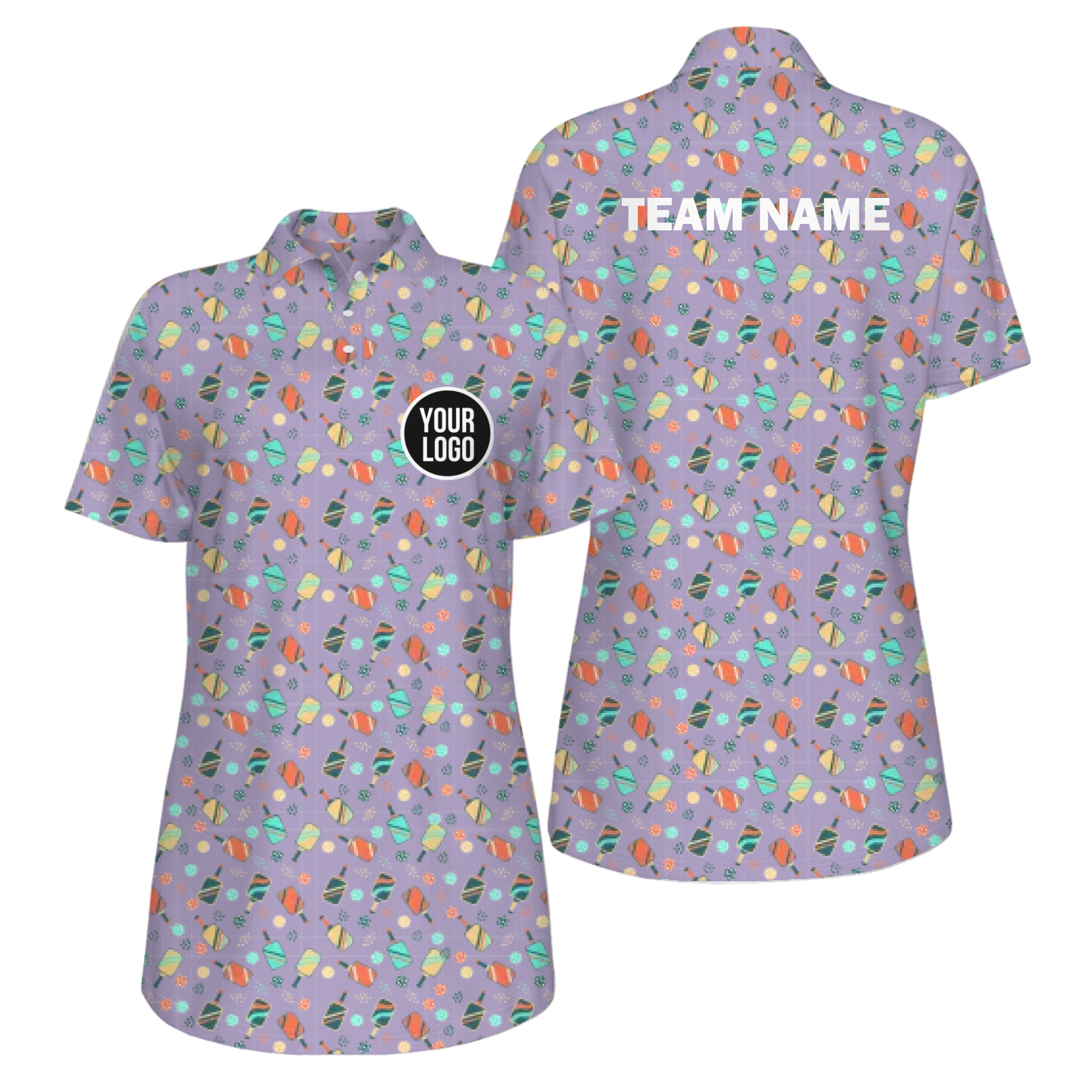 Picklewin All Over Print Women's UV Protection Polo Shirt Summer Vibe 6