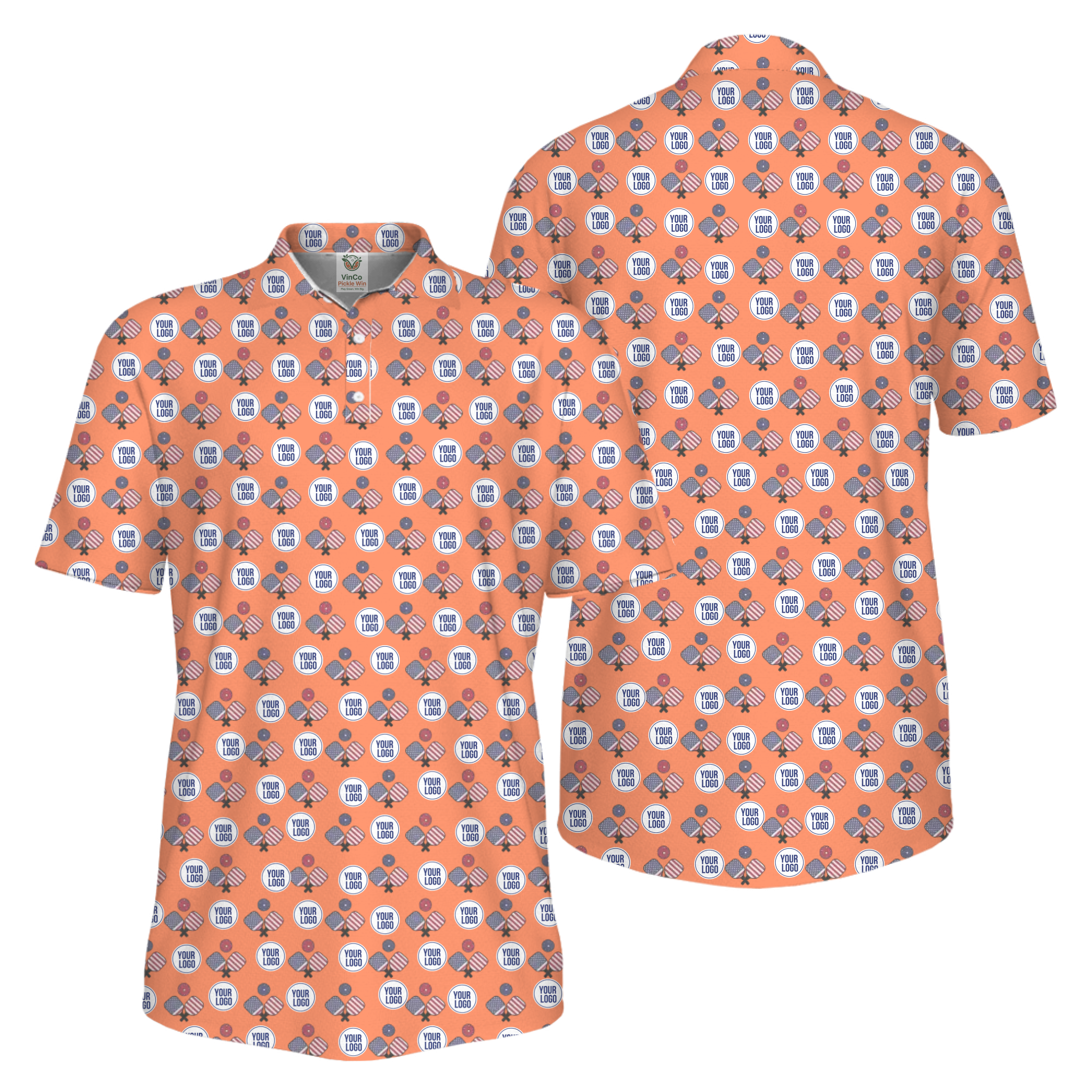 Picklewin All Over Printed Custom Logo Pickleball Polo Shirt For Men   7