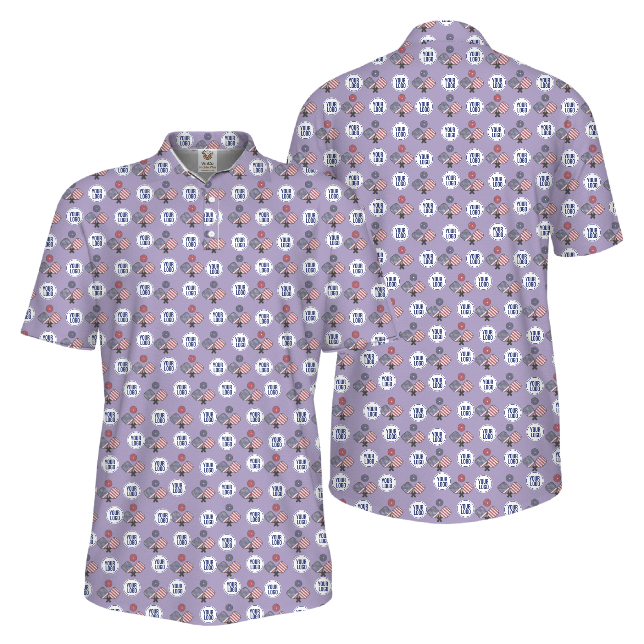 Picklewin All Over Printed Custom Logo Pickleball Polo Shirt For Men   9