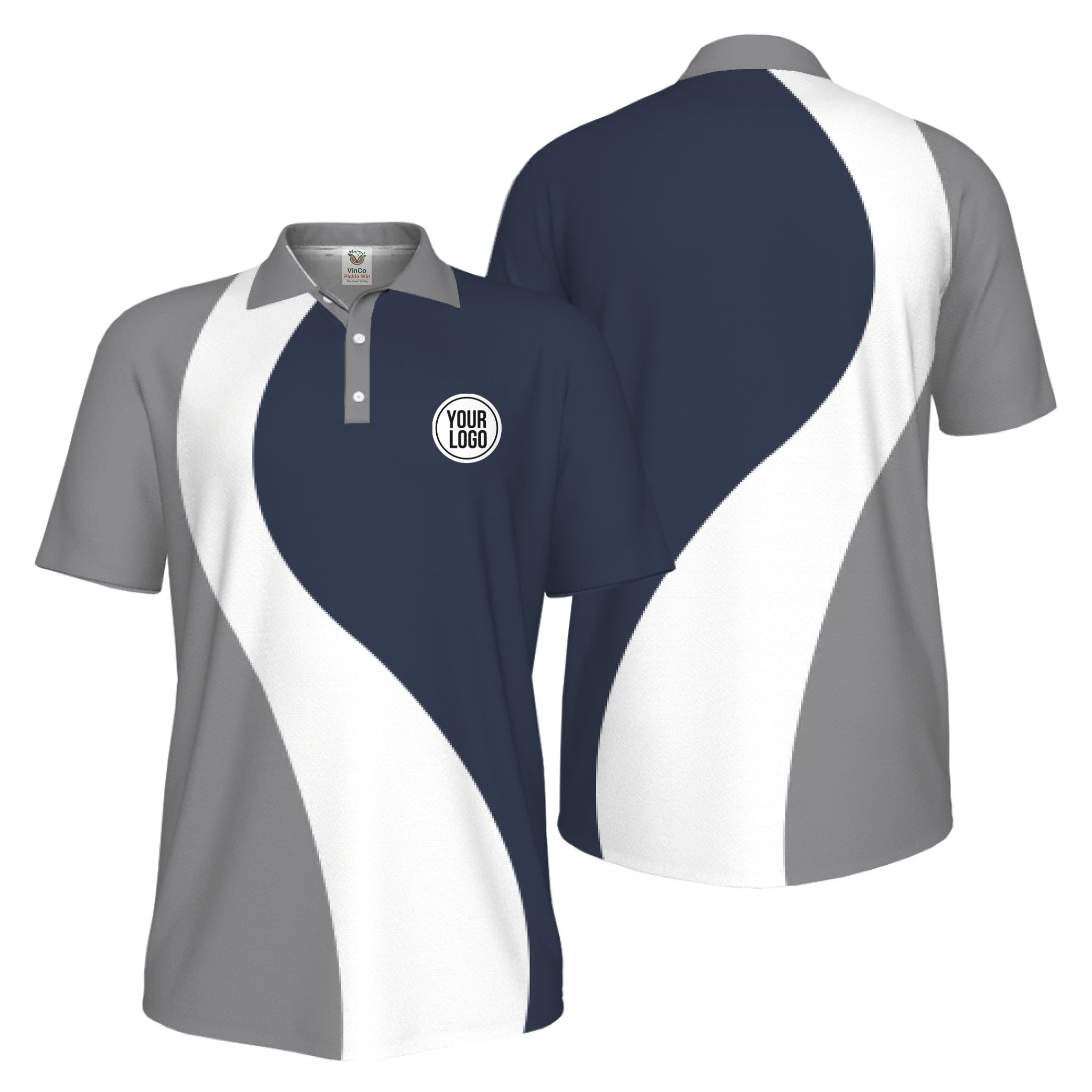 Picklewin Best Custom Logo Sport Polo Shirt Men UV Protection Live Preview   7