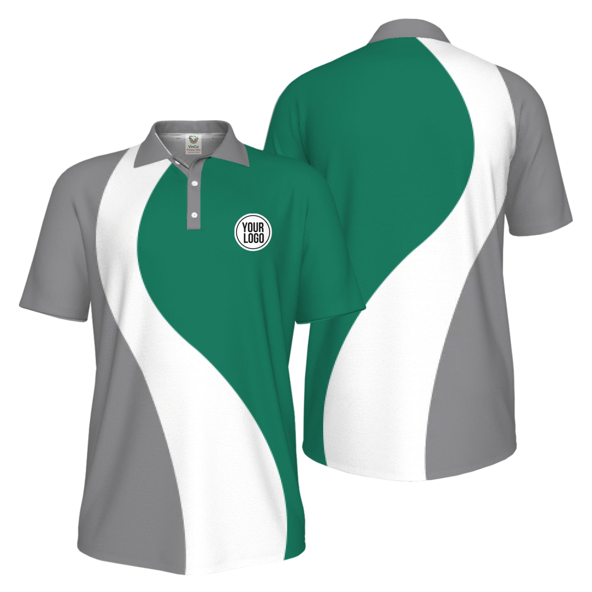 Picklewin Best Custom Logo Sport Polo Shirt Men UV Protection Live Preview   5