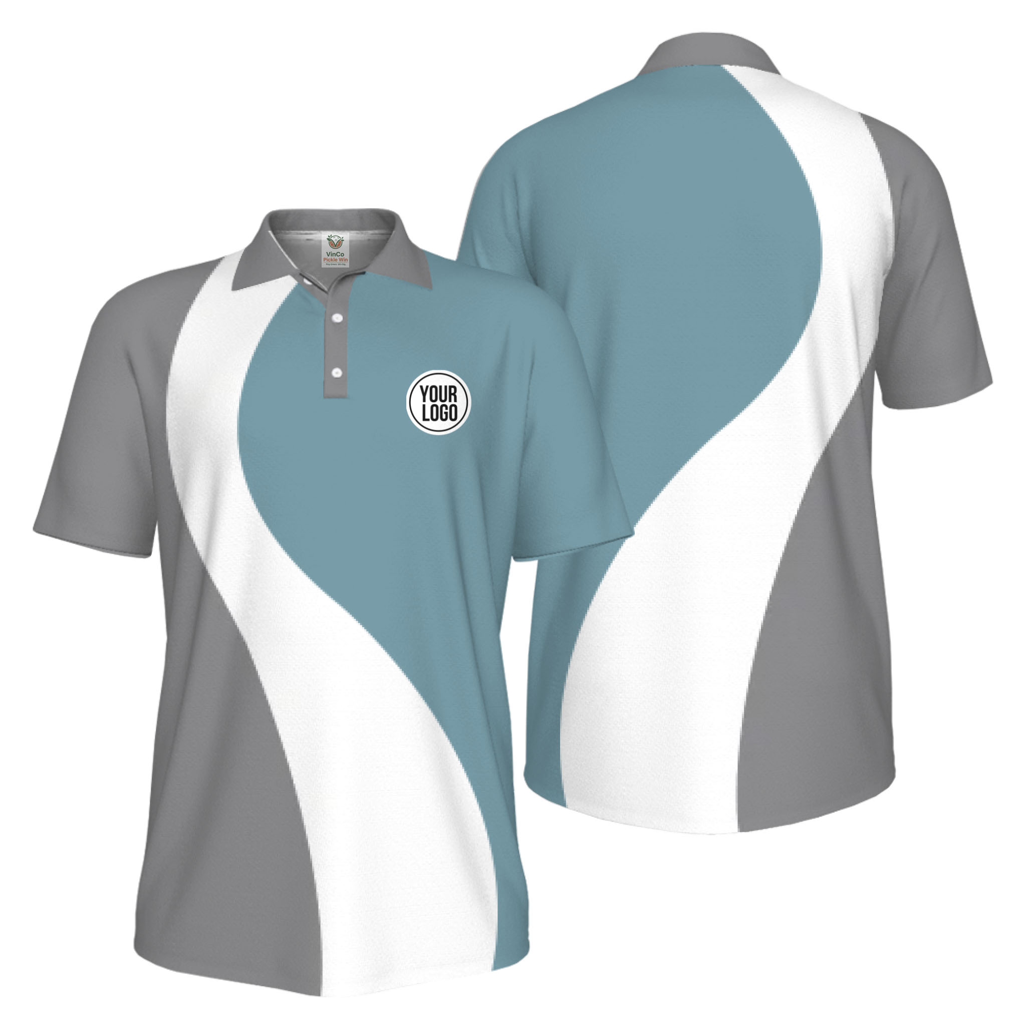 Picklewin Best Custom Logo Sport Polo Shirt Men UV Protection Live Preview   3