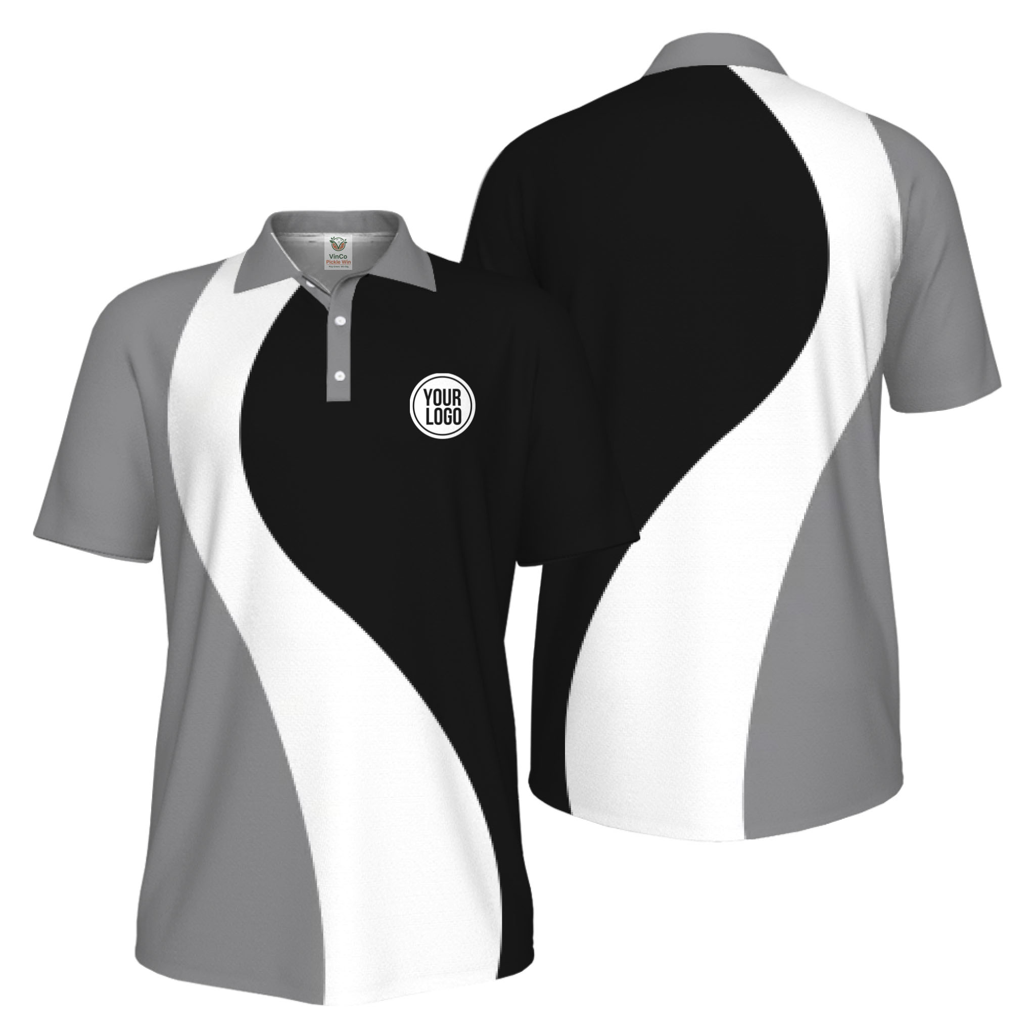 Picklewin Best Custom Logo Sport Polo Shirt Men UV Protection Live Preview   15