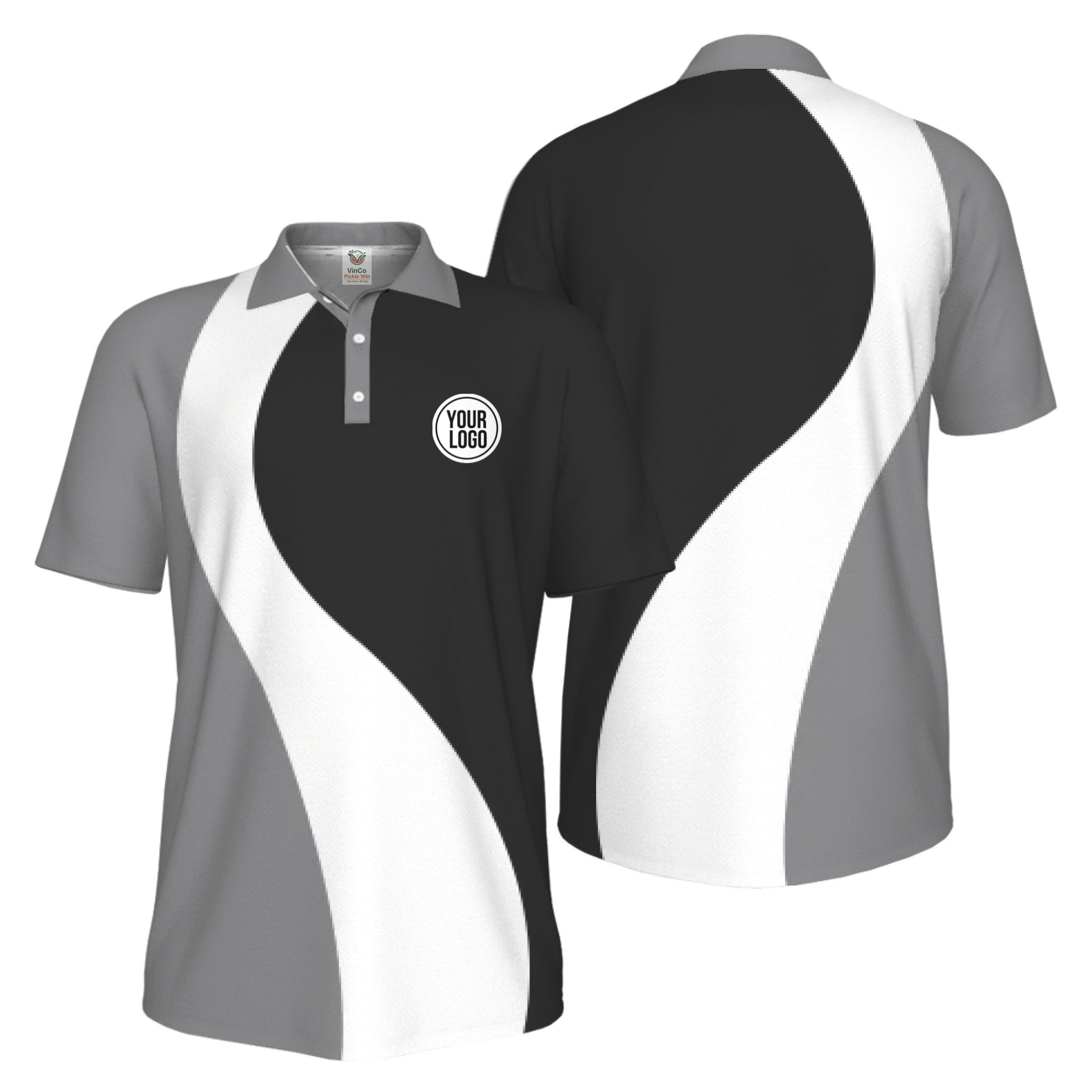 Picklewin Best Custom Logo Sport Polo Shirt Men UV Protection Live Preview   6