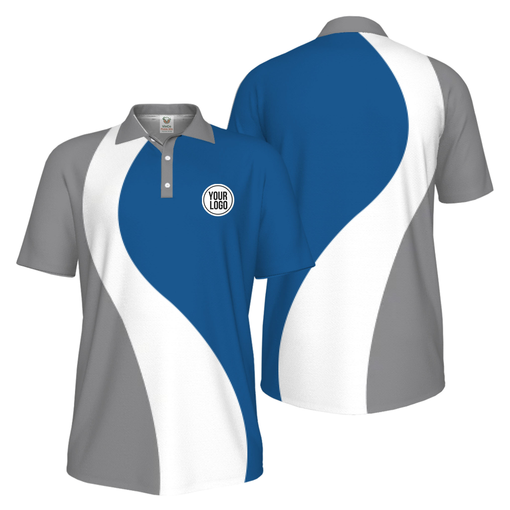 Picklewin Best Custom Logo Sport Polo Shirt Men UV Protection Live Preview   4