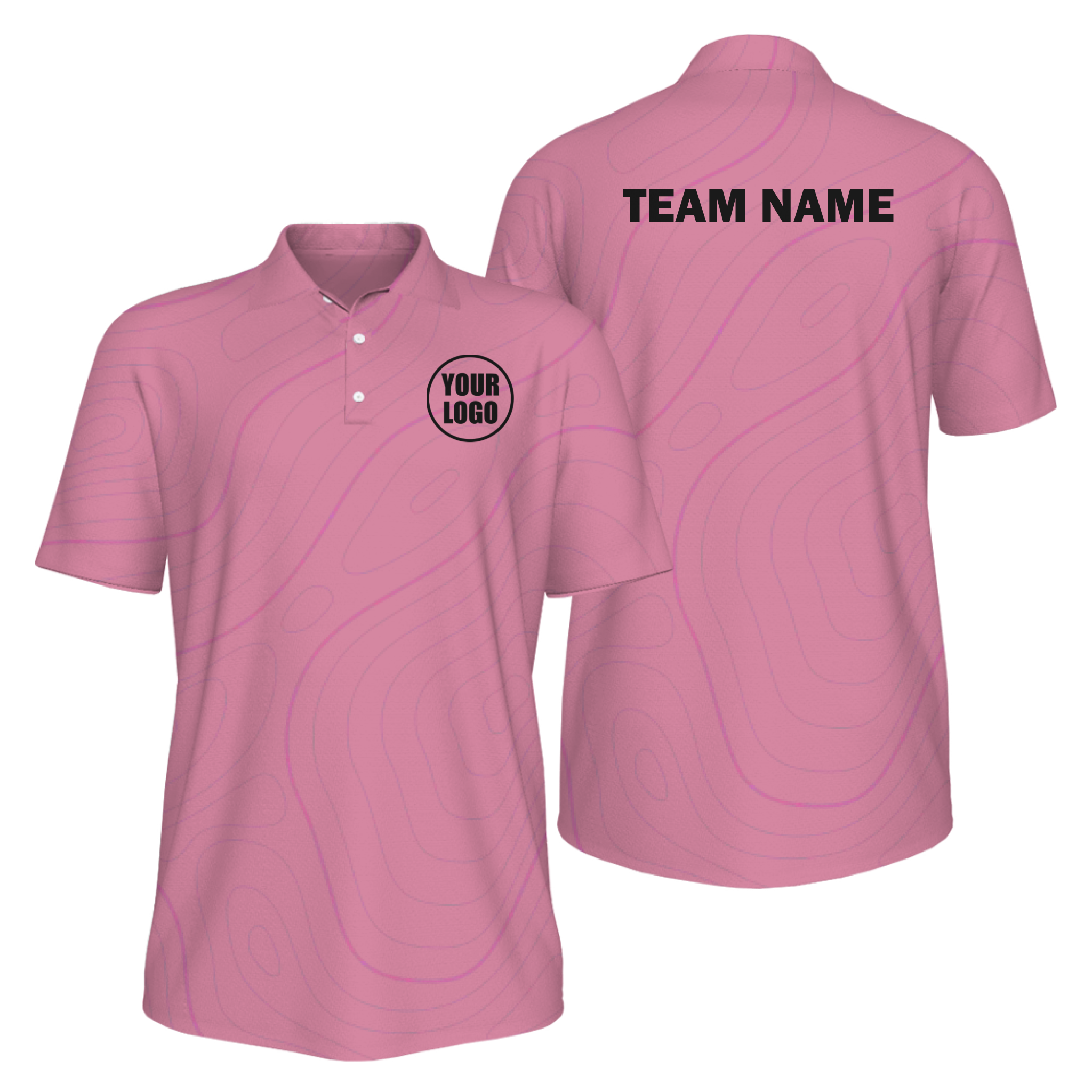 Picklewin Bright Abstract Men's Custom UV Protection Polo Shirt 12