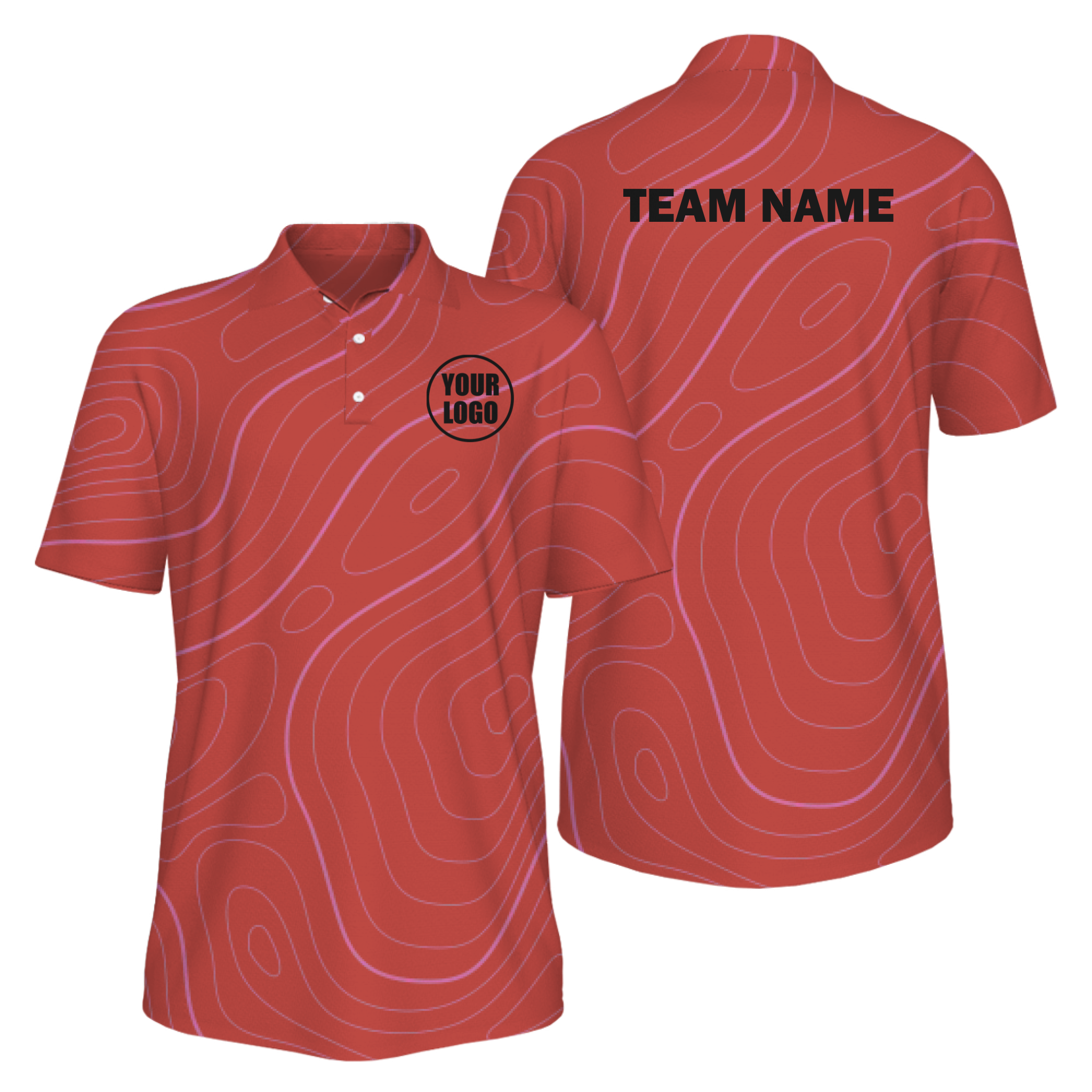 Picklewin Bright Abstract Men's Custom UV Protection Polo Shirt 13