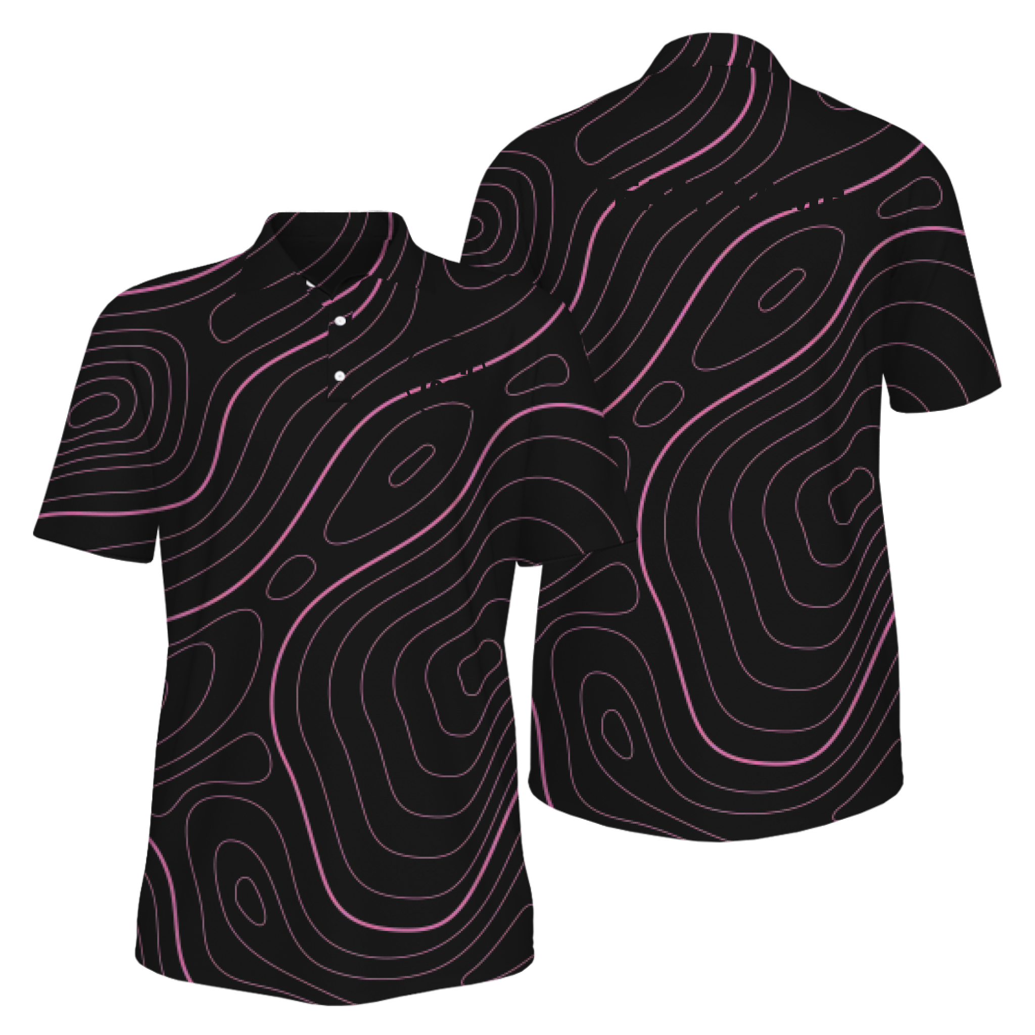 Picklewin Bright Abstract Men's Custom UV Protection Polo Shirt 6