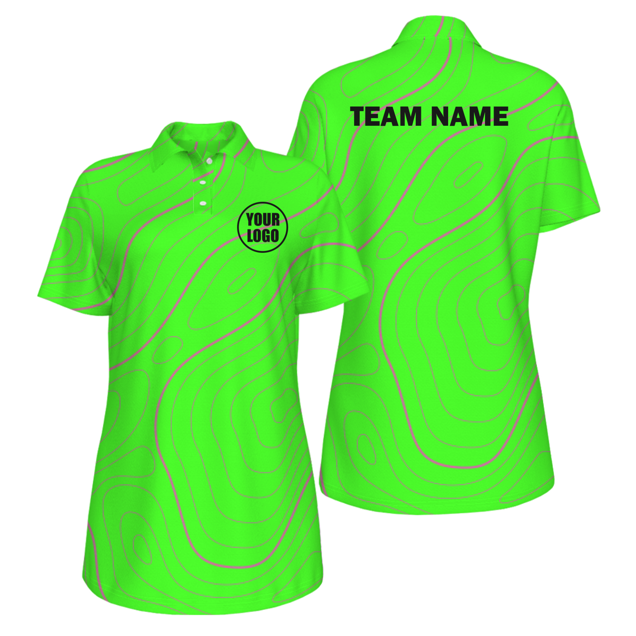 Picklewin Bright Abstract UV Protection Polo Shirt For Women 3