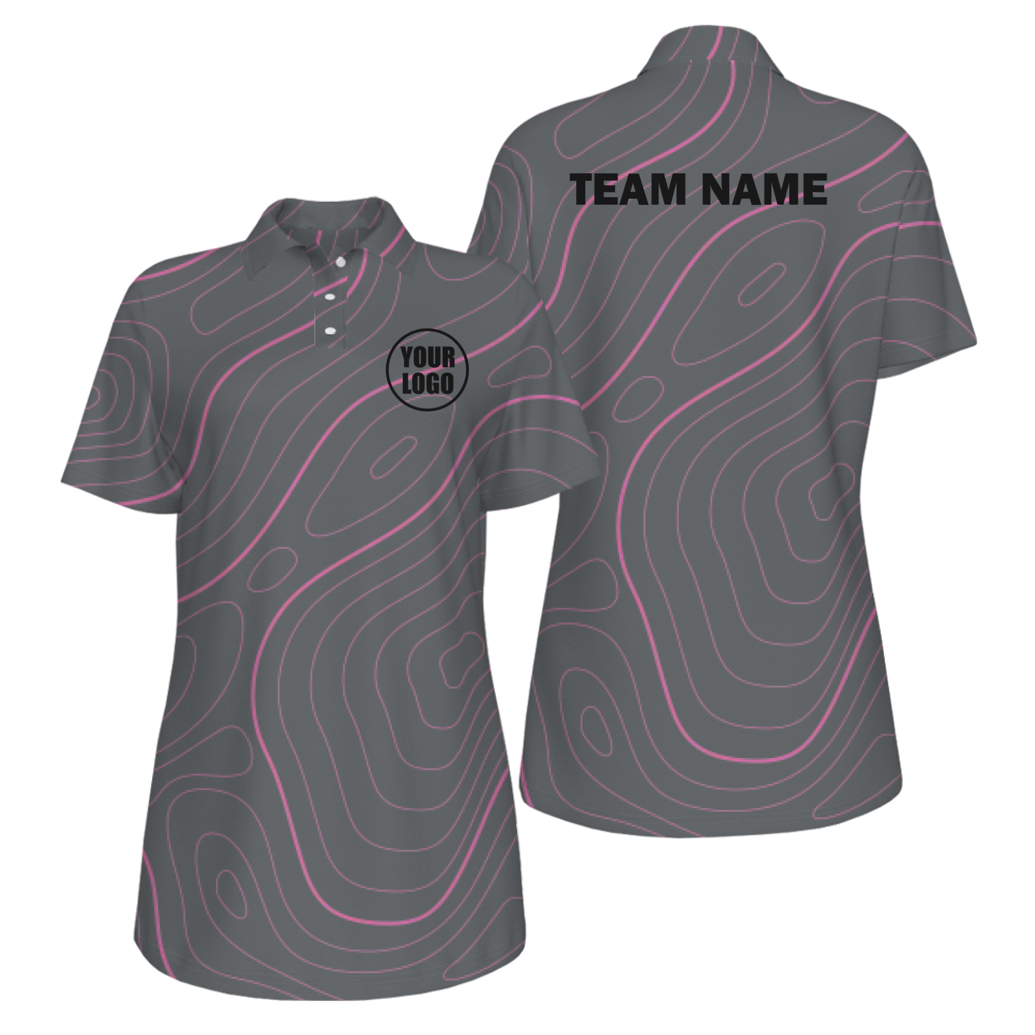 Picklewin Bright Abstract UV Protection Polo Shirt For Women 13