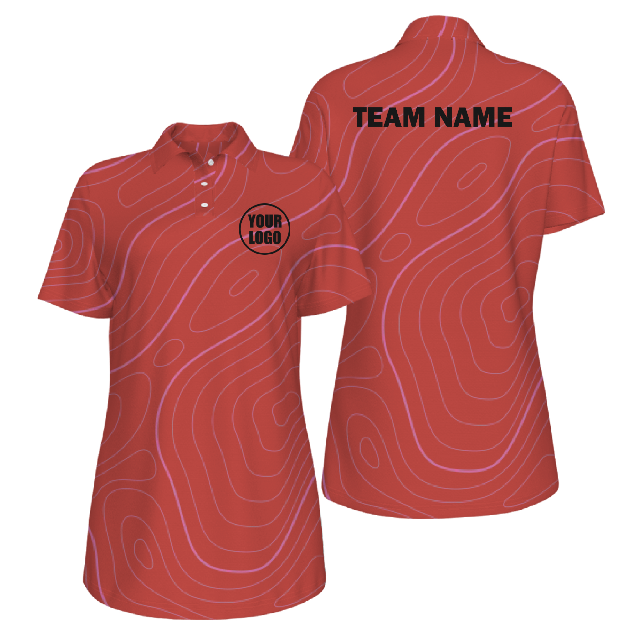 Picklewin Bright Abstract UV Protection Polo Shirt For Women 15