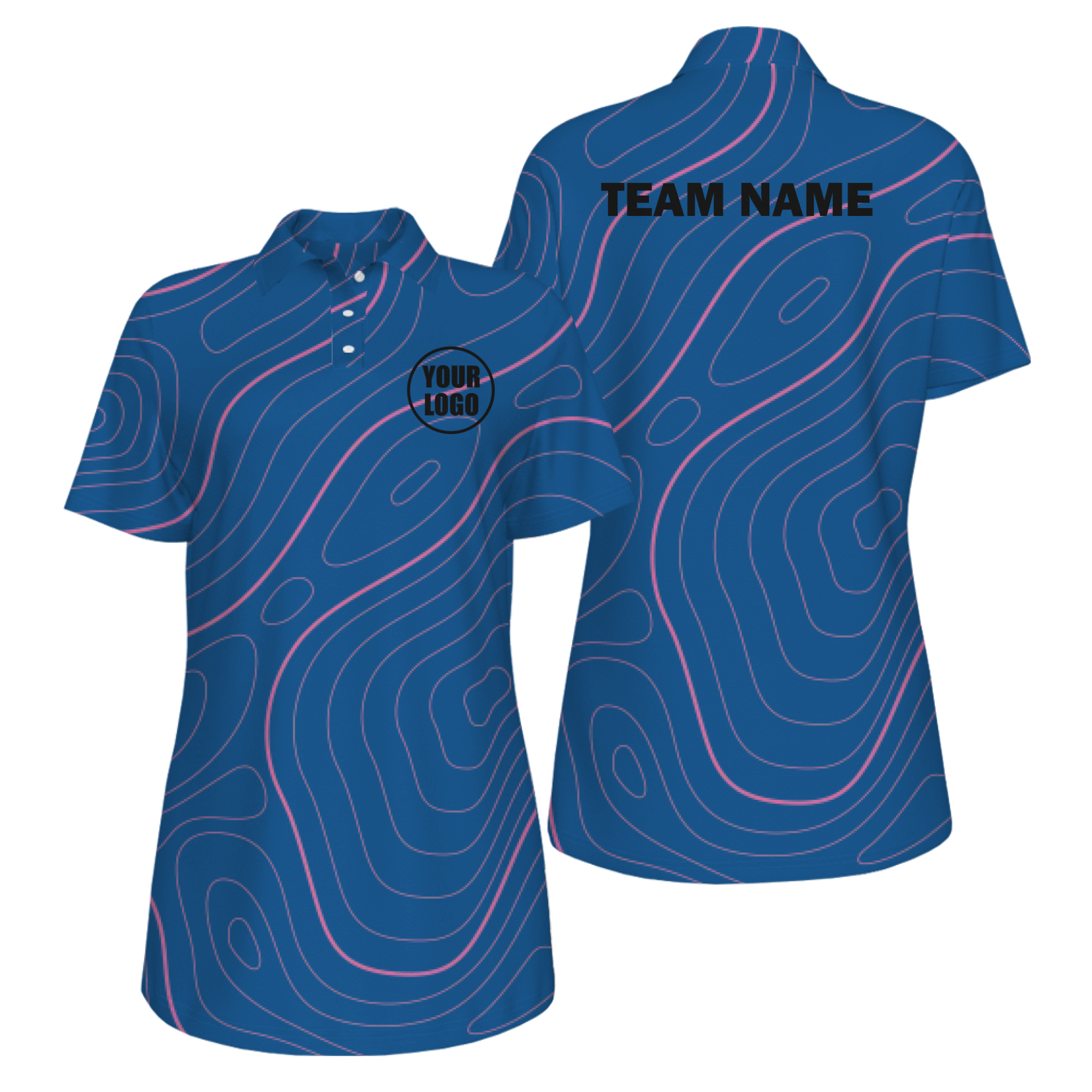 Picklewin Bright Abstract UV Protection Polo Shirt For Women 16