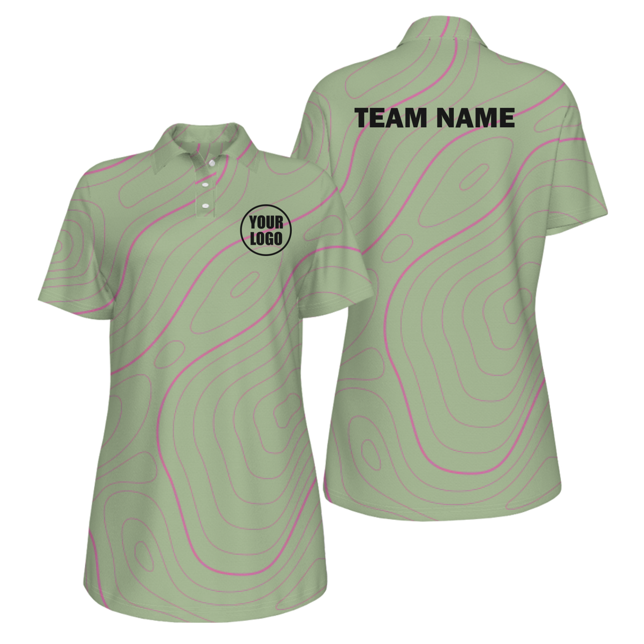 Picklewin Bright Abstract UV Protection Polo Shirt For Women 5