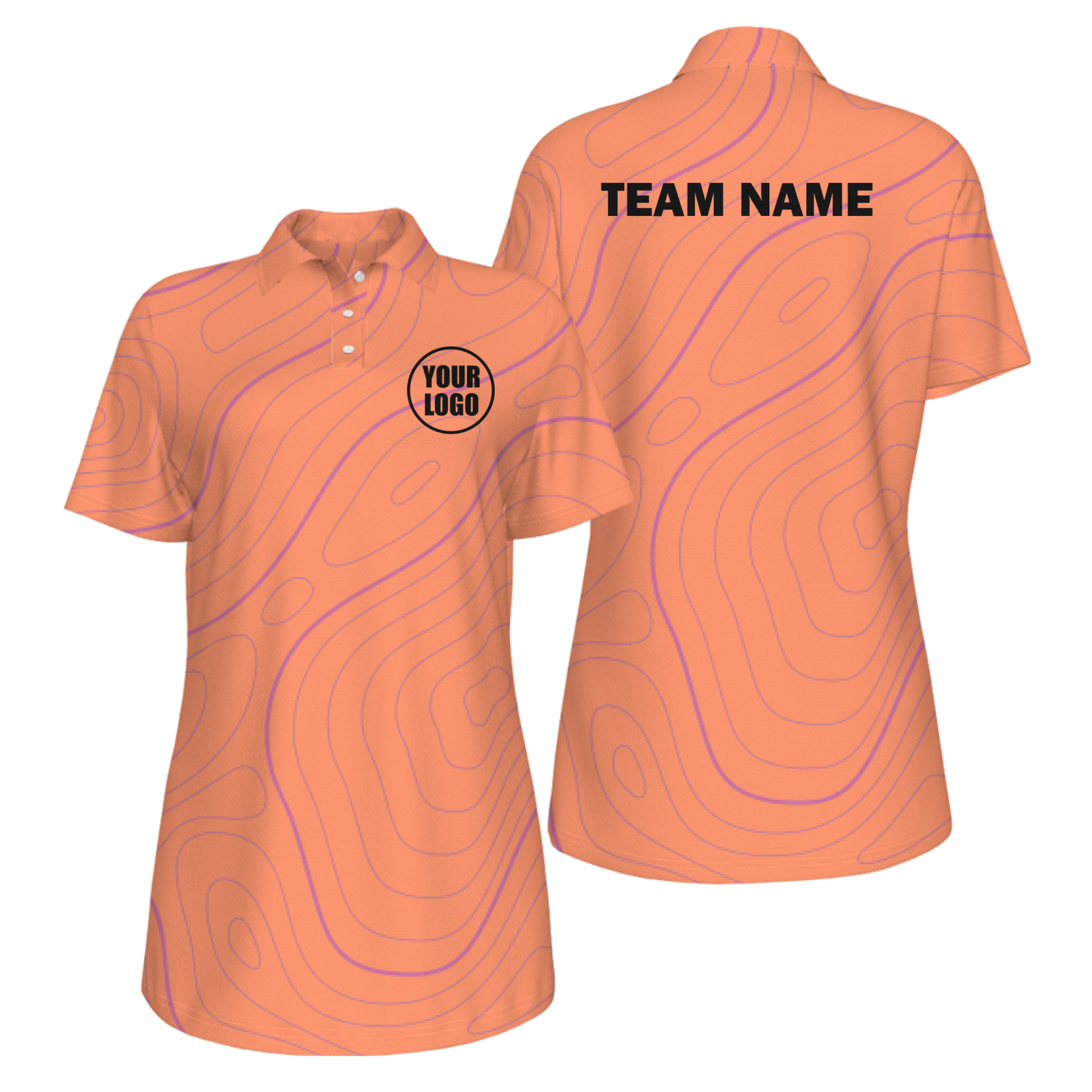 Picklewin Bright Abstract UV Protection Polo Shirt For Women 4