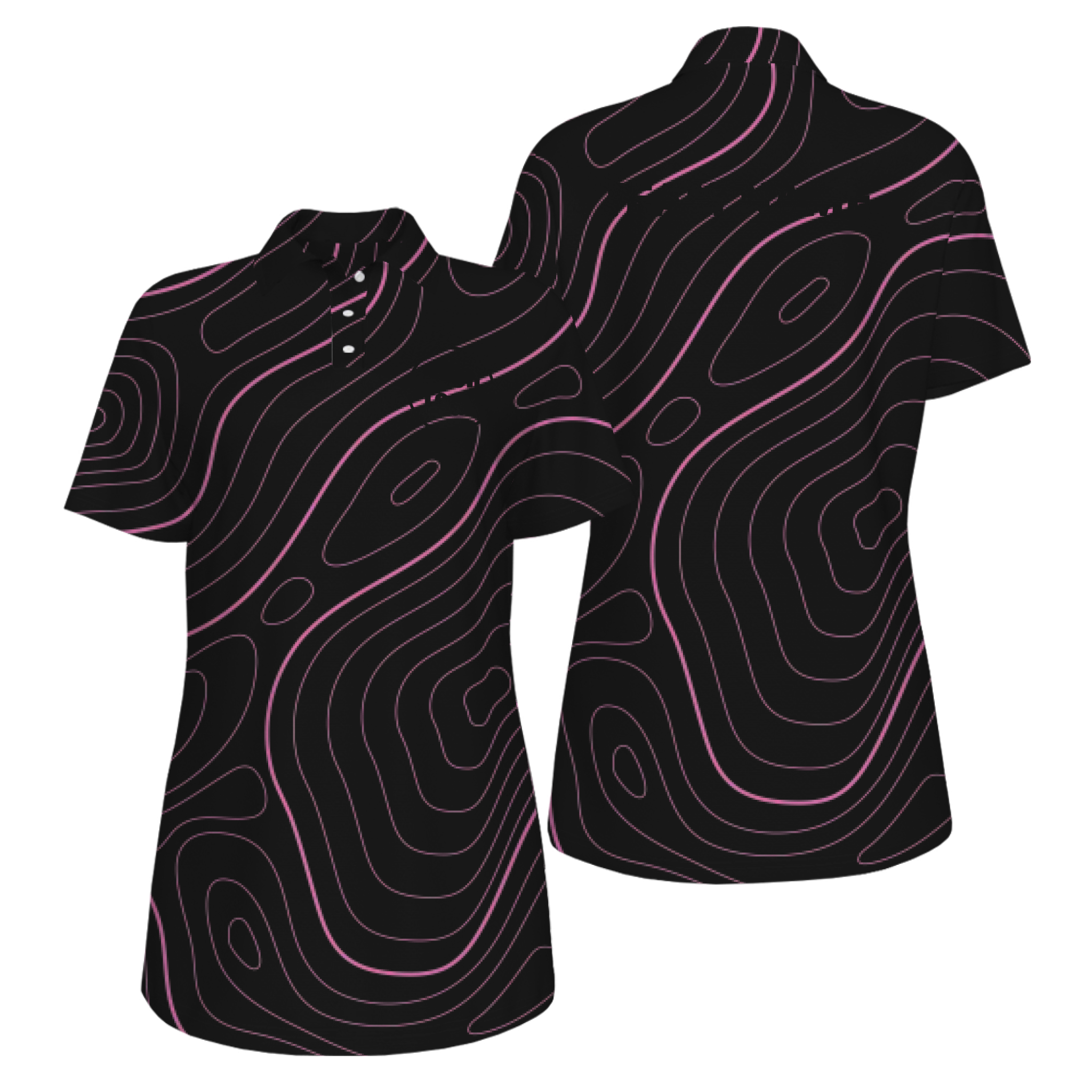 Picklewin Bright Abstract UV Protection Polo Shirt For Women 6