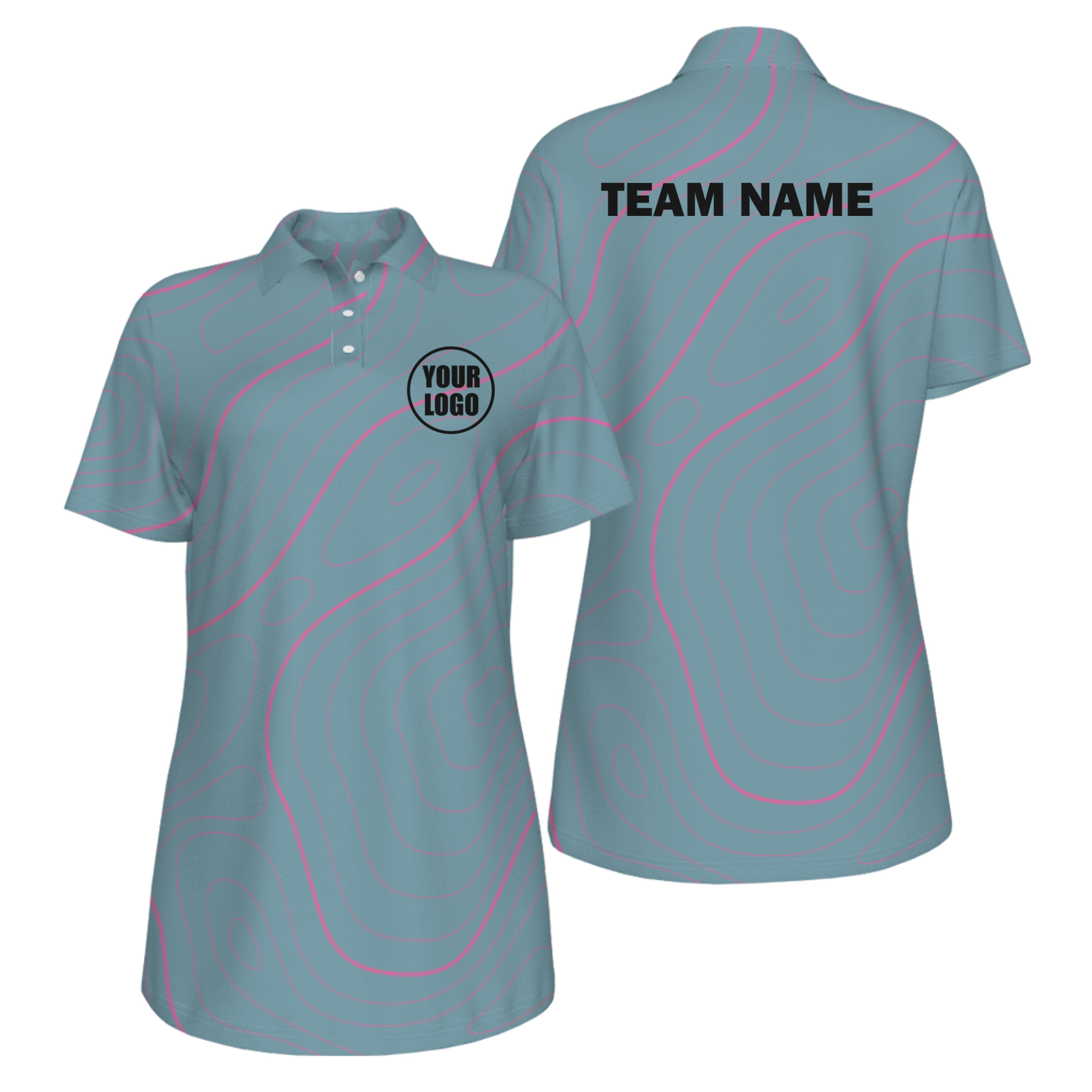 Picklewin Bright Abstract UV Protection Polo Shirt For Women 7