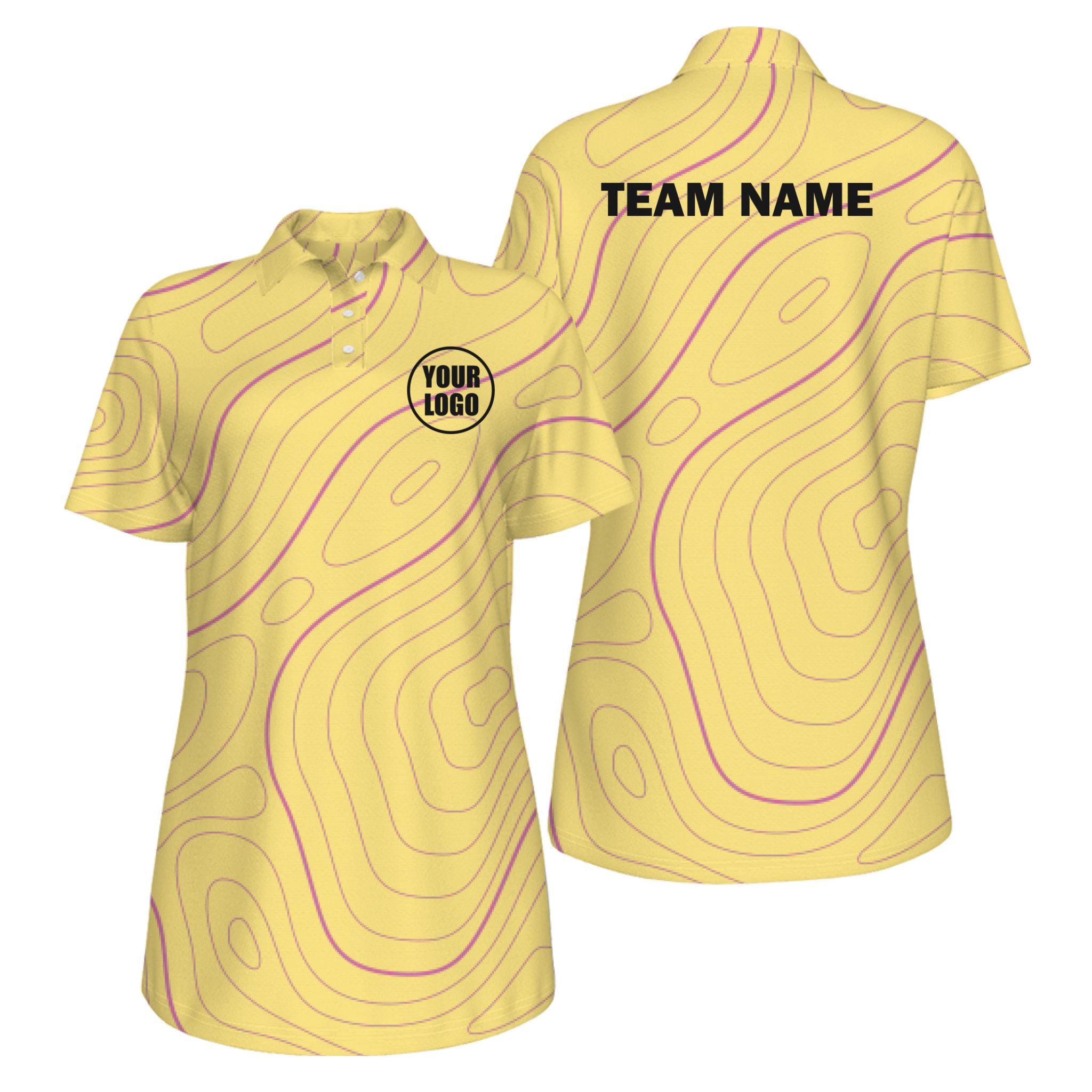 Picklewin Bright Abstract UV Protection Polo Shirt For Women 2