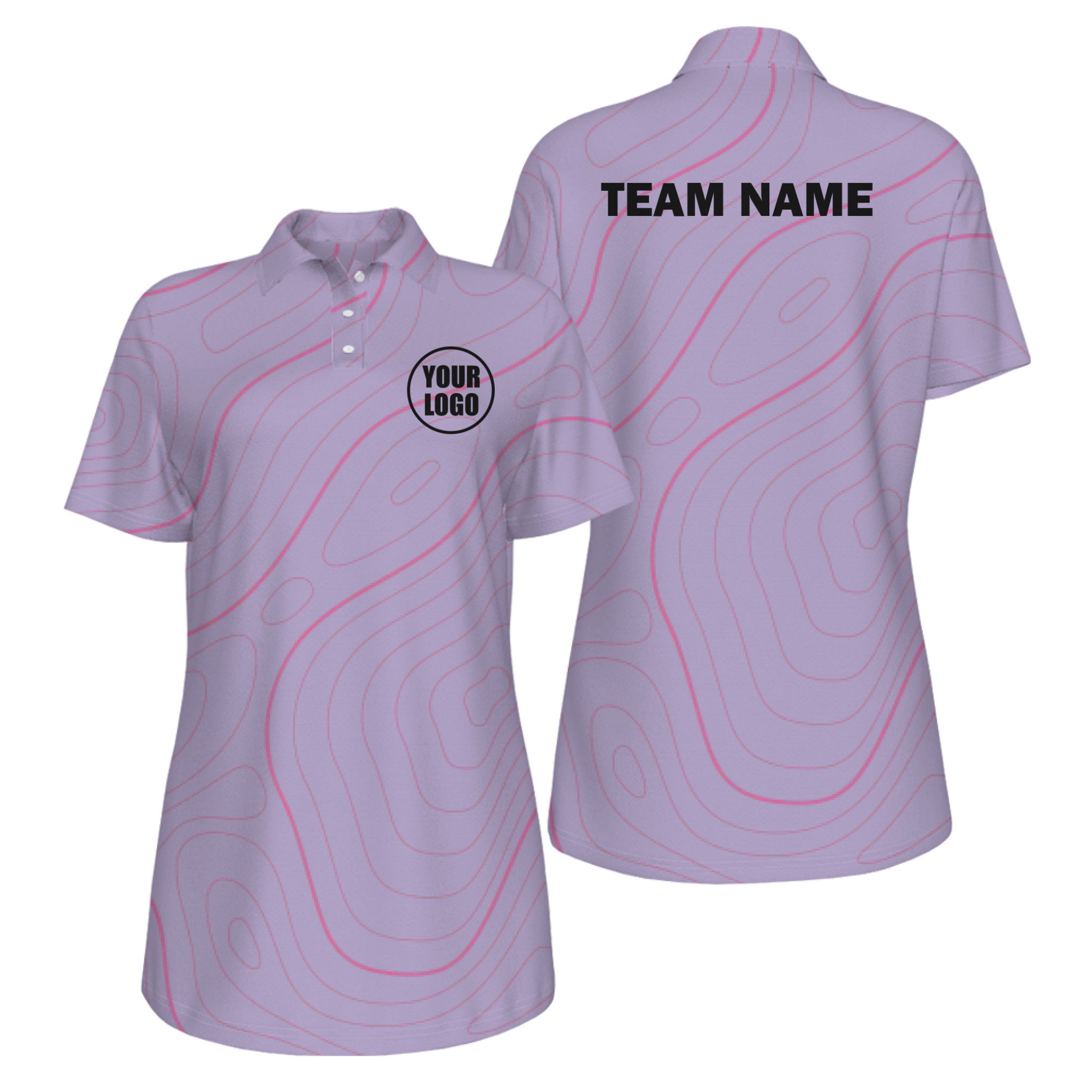 Picklewin Bright Abstract UV Protection Polo Shirt For Women 8