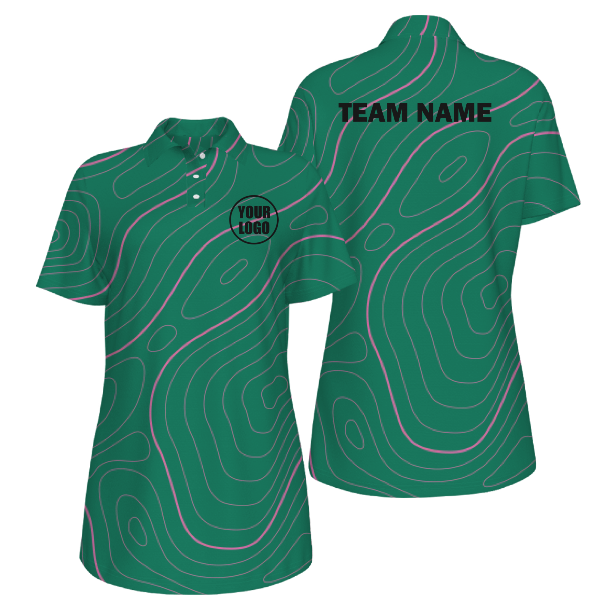 Picklewin Bright Abstract UV Protection Polo Shirt For Women 9