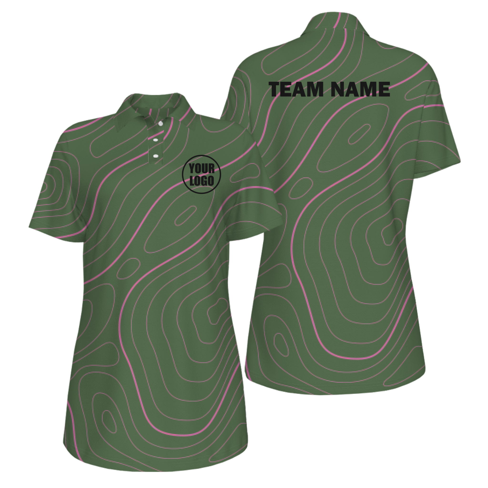 Picklewin Bright Abstract UV Protection Polo Shirt For Women 10
