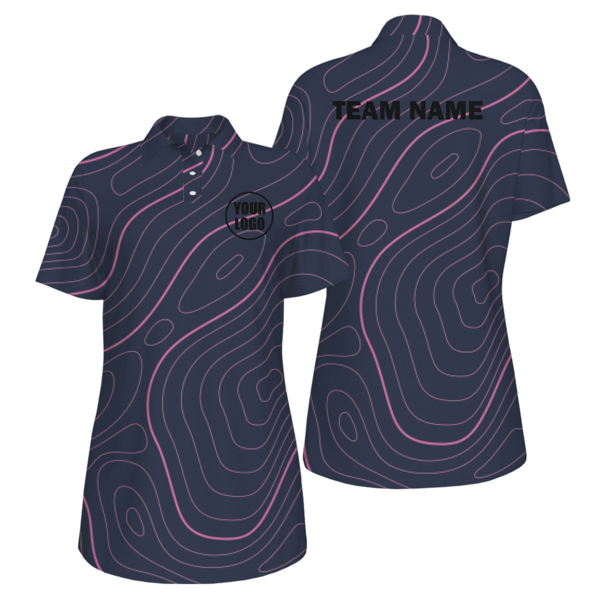 Picklewin Bright Abstract UV Protection Polo Shirt For Women 11