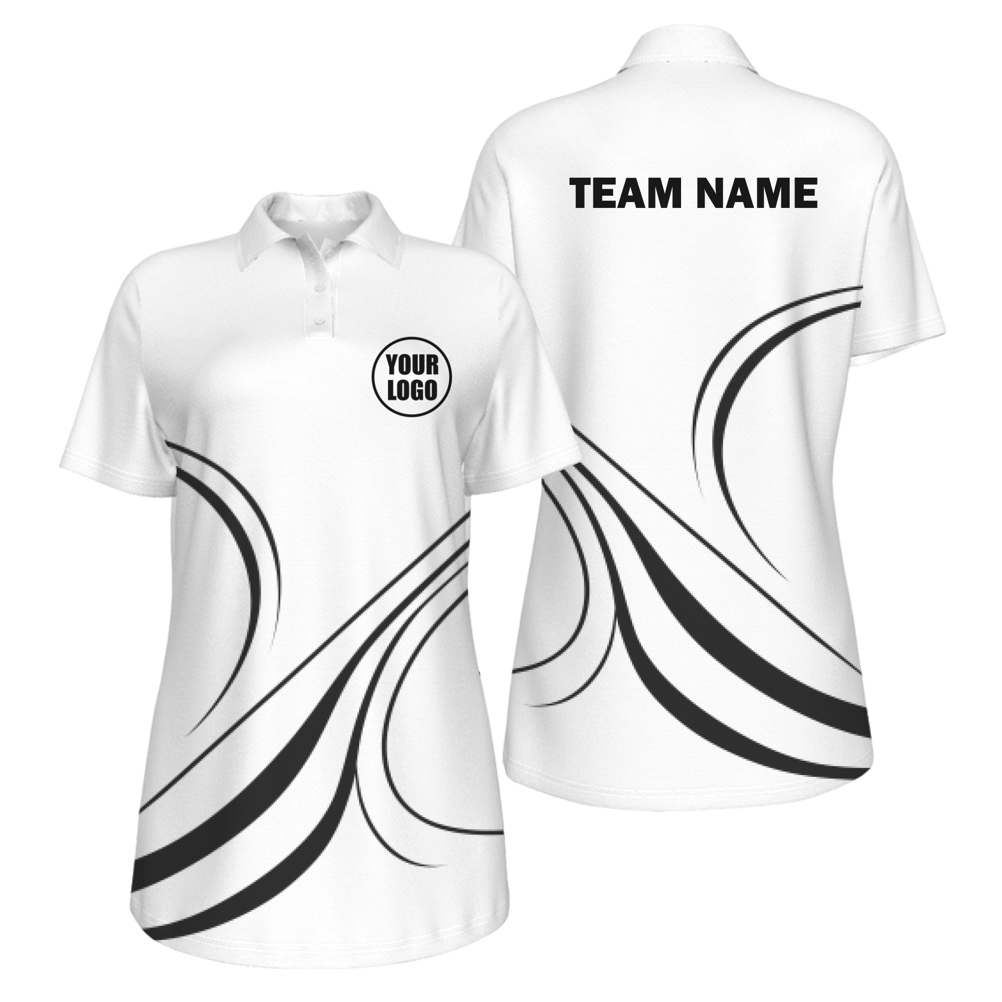 Picklewin Curvy Customized Women's UV Protection Polo 16