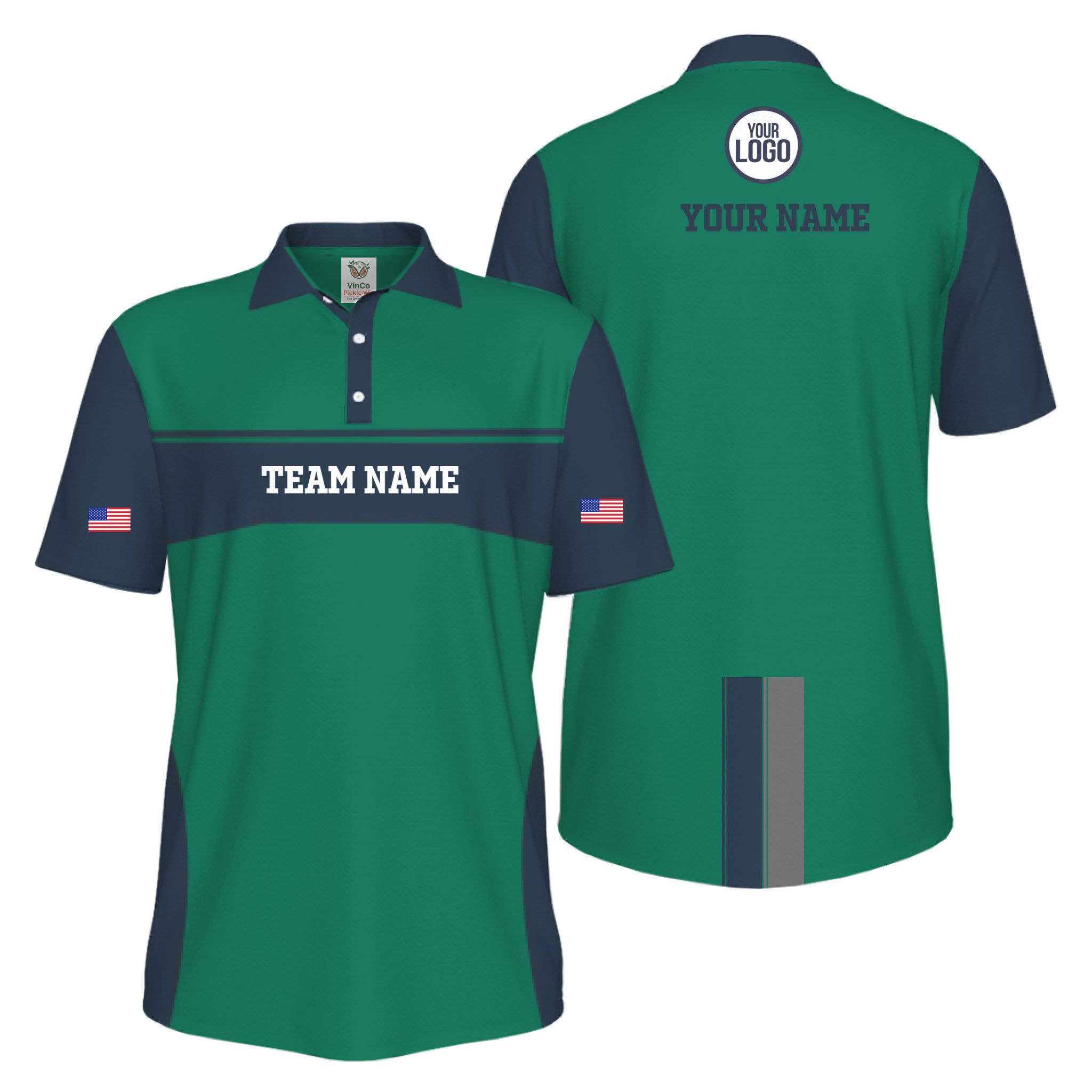 Picklewin Custom America 250 Patriotic Team Logo UV Protection Men Polo Shirt Picklewin Custom America 250 Patriotic Team Logo UV Protection Men Polo Shirt 11